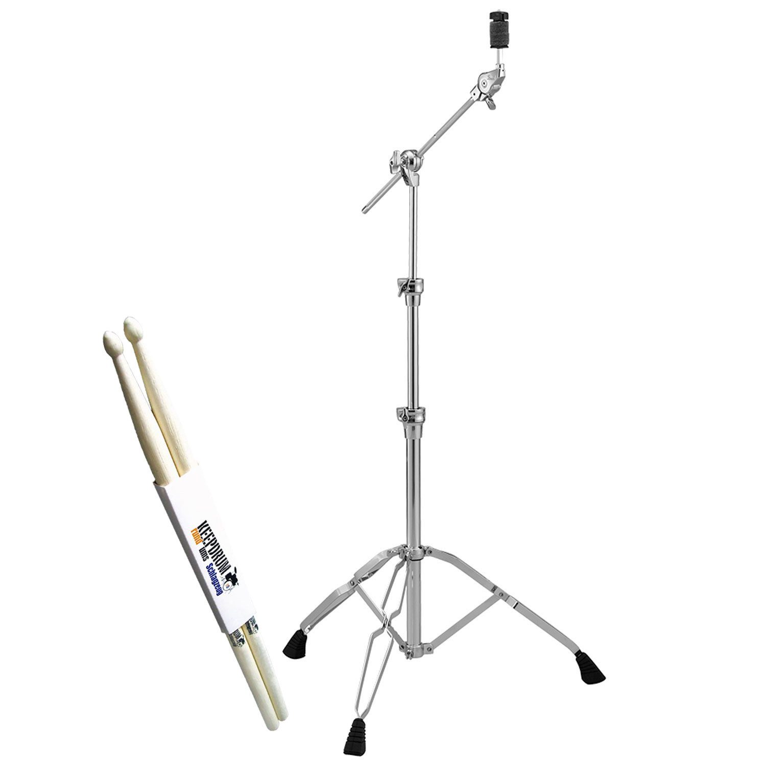 Pearl Drums Schlagzeug Pearl Galgen-Beckenständer BC-930 mit Schlagzeugstöcken