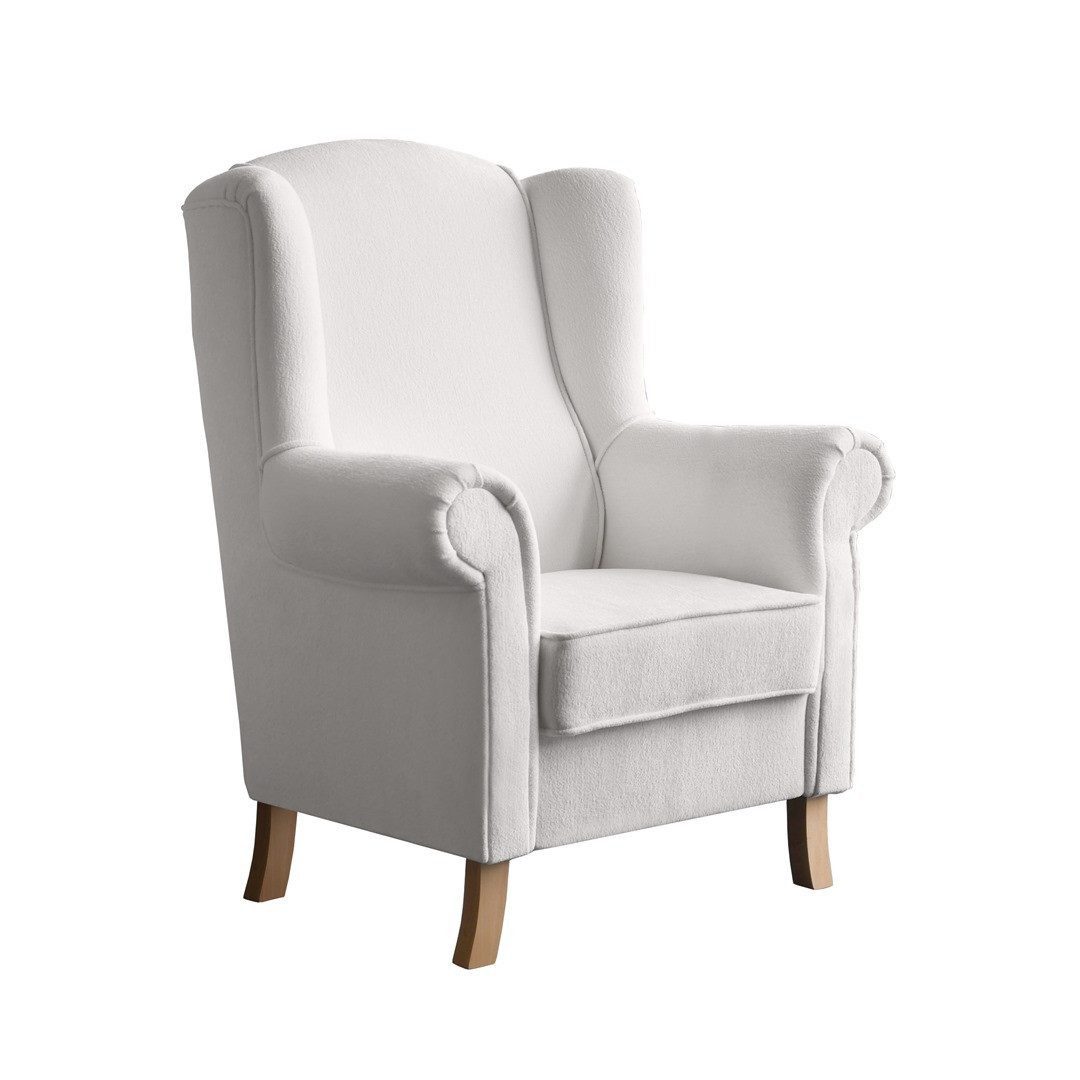 Beautysofa Ohrensessel LEONARDO Sessel Wohnzimmersessel, Fernsehsessel