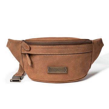 DRAKENSBERG Bauchtasche »Mel« Havanna-Braun, Damen, Herren, elegante Hüfttasche, Gürteltasche, Sling Bag aus Leder