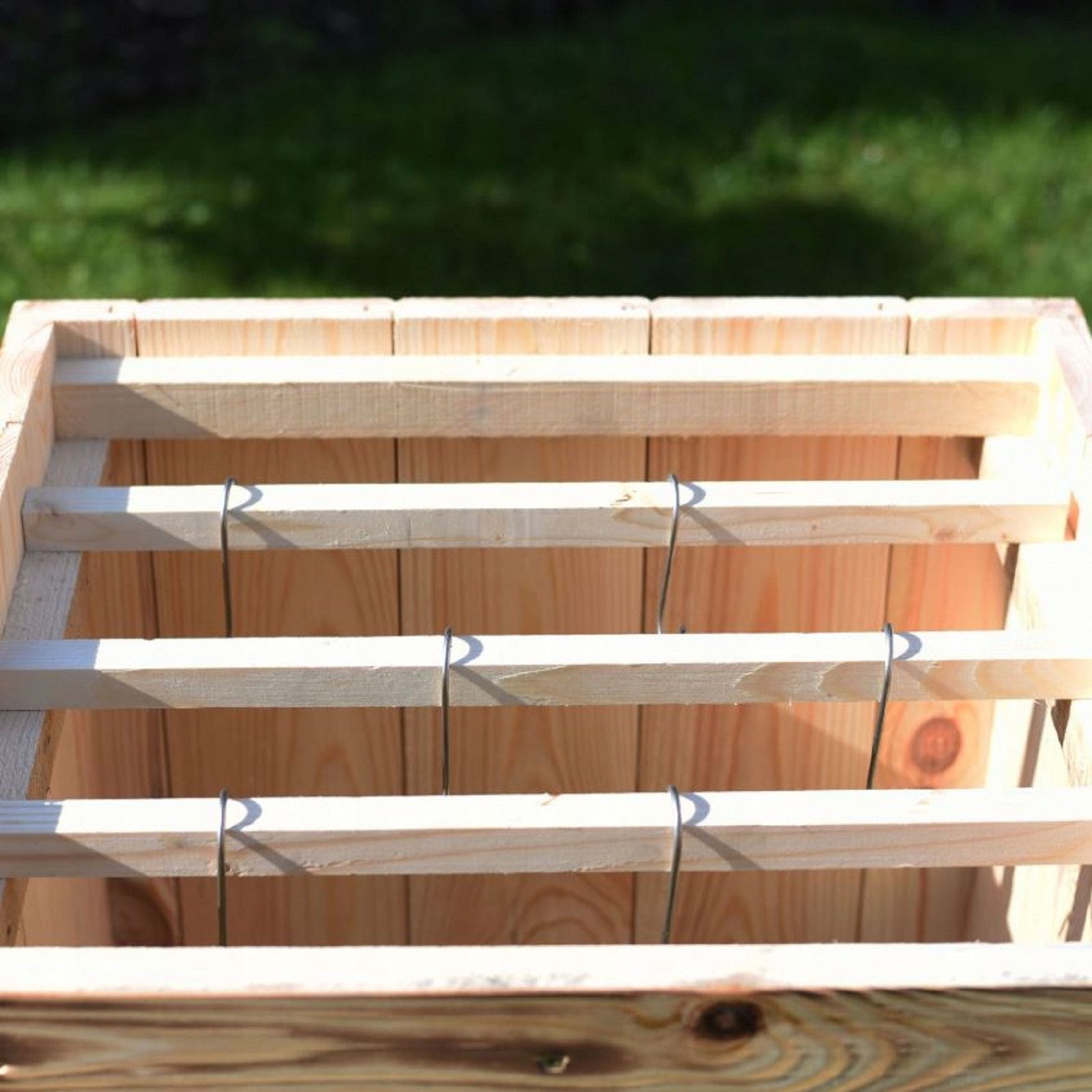 QLS Räucherofen Premium 60 cm Holz Geflammt, Holzräucherei Räucherkammer aus Fichte Tragbar Outdoor