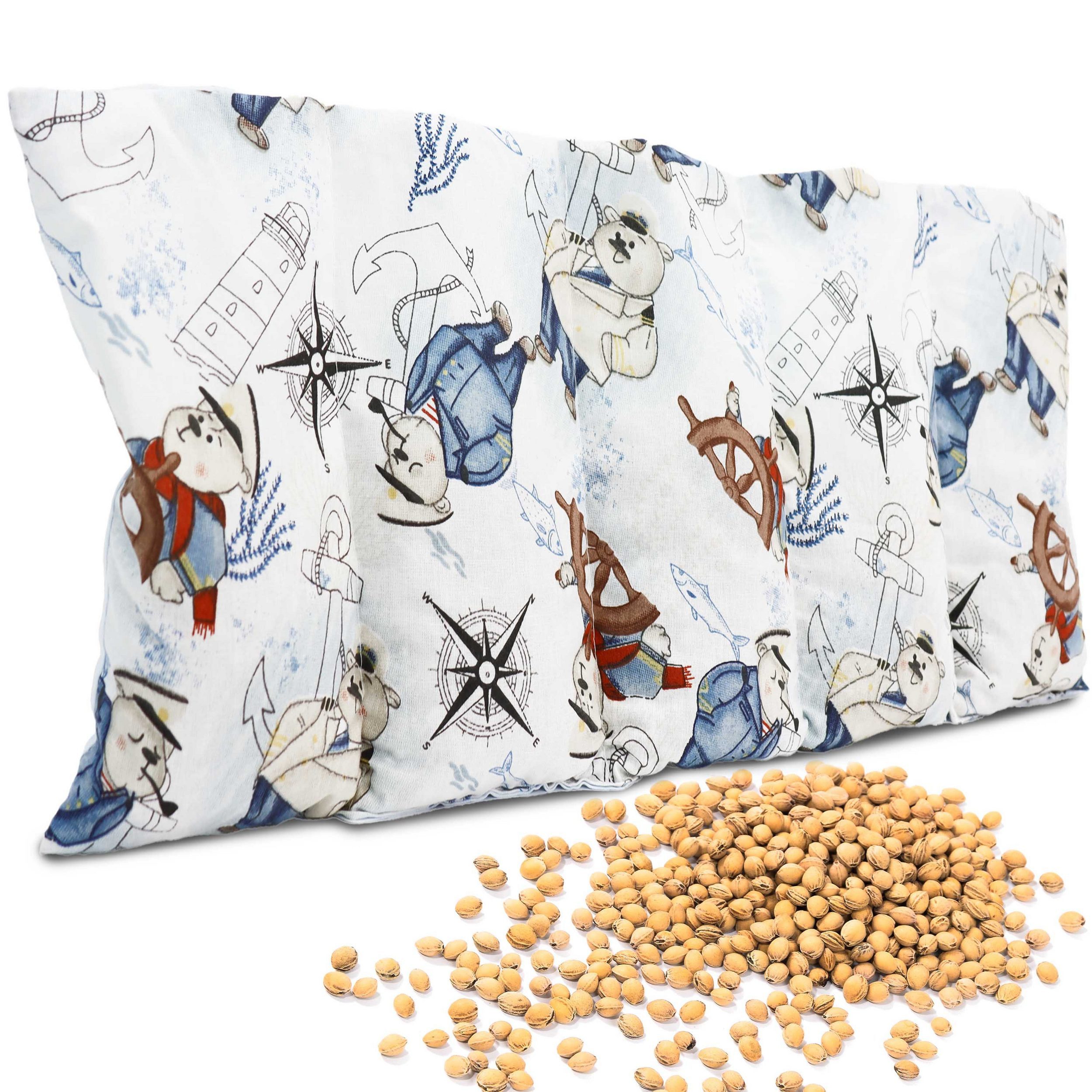 Amilian Kirschkernkissen für Mikrowelle 55x20cm - Körnerkissen - Wärmekissen, 100% Kirschkerne, Kirschkernkissen groß - Heizkissen, Kältekissen - für Nacken und Schulter, Rücken, Bauch