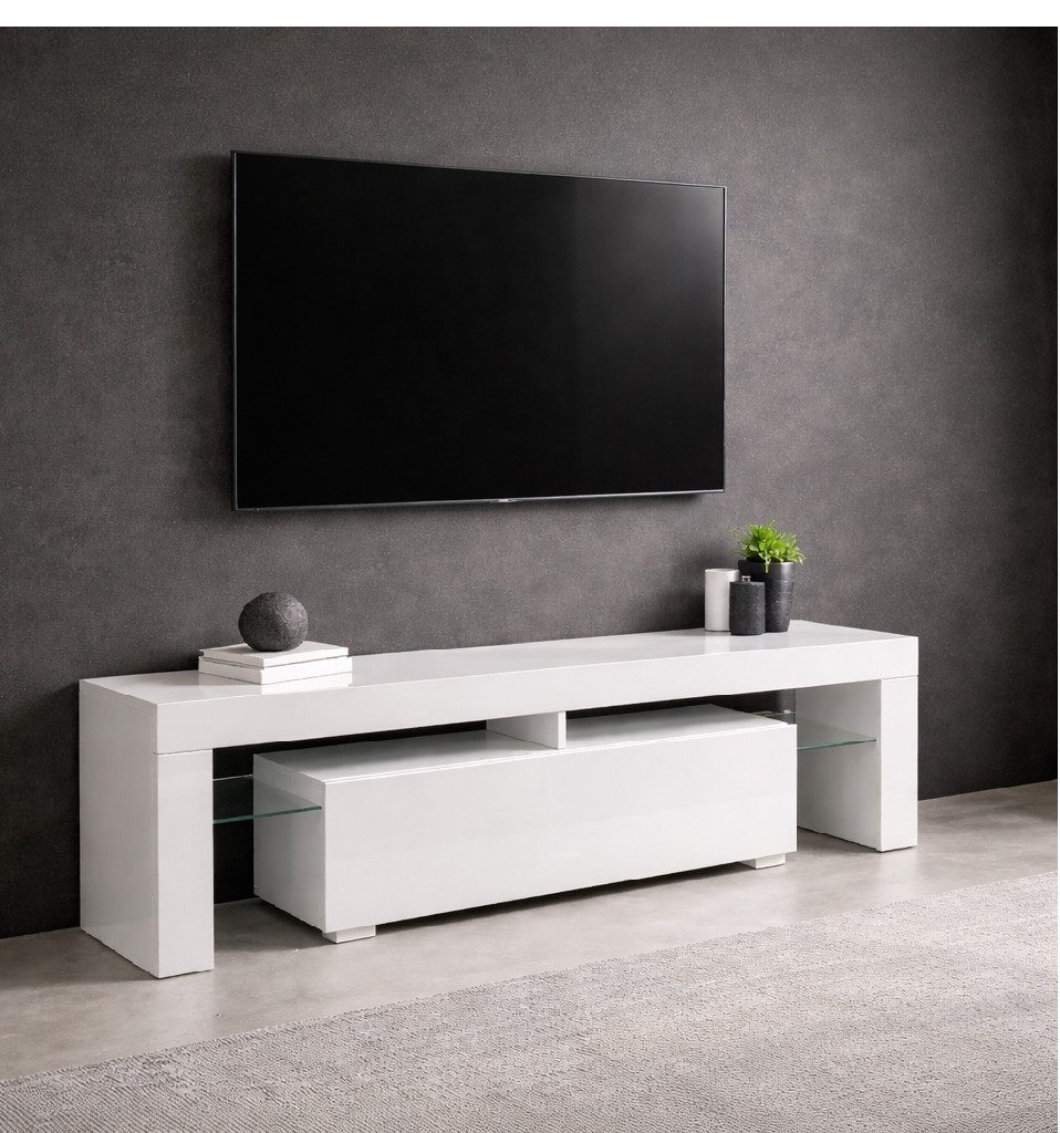 OTTO home Lowboard MONICA, TV-Board, TV-Kommode, TV-Schrank, TV-Unterschrank, TV-Möbel, Modernes Hochglanz TV-Board in 2 Farben, grifflos mit Push-to-Open