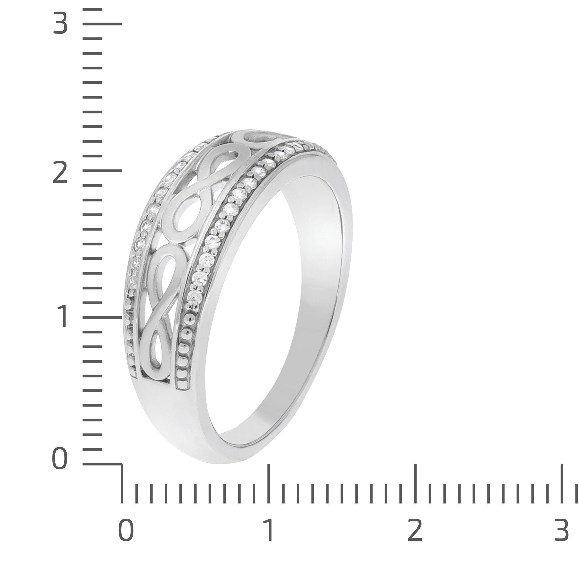 Zeeme Fingerring Silber 925 glanz/mattiert Zirkonia günstig online kaufen