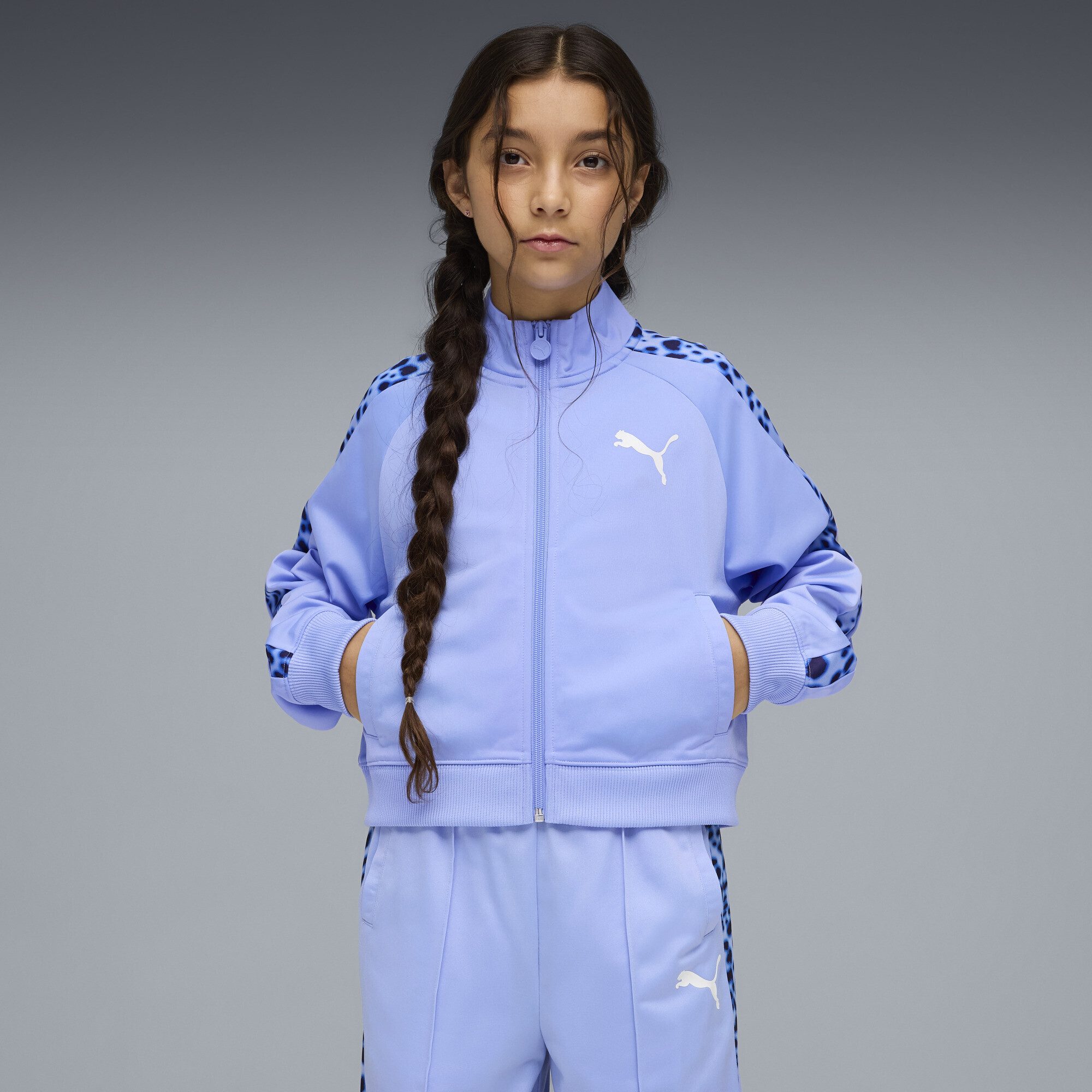 PUMA Sweatjacke T7 Animal Relaxed Trainingsjacke Mädchen