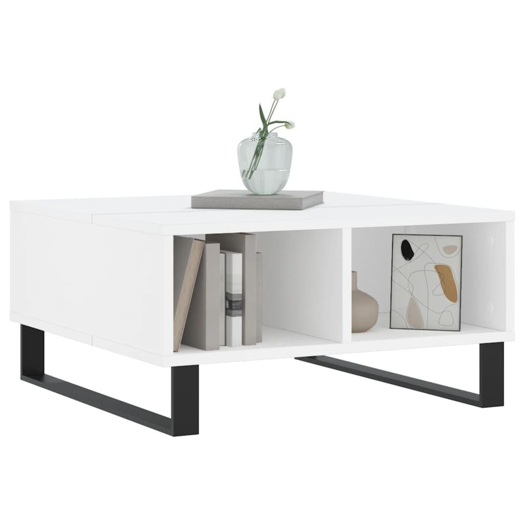 vidaXL Couchtisch Couchtisch Weiß 60x60x30 cm Holzwerkstoff (1-St)