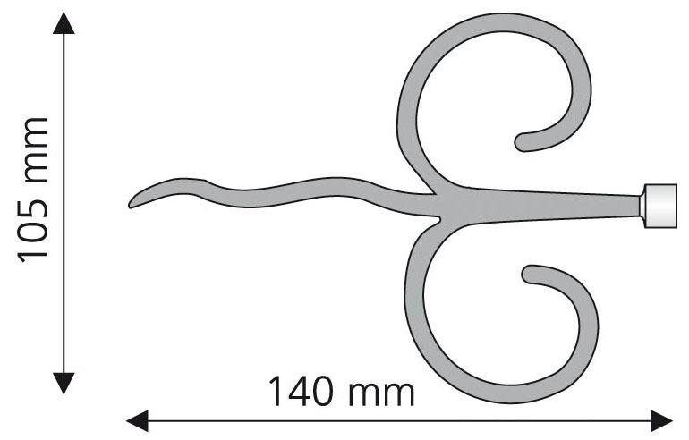 Gardinenstangen-Endstück Diana, Liedeco, Gardinen, 16 mm Gardinenstangen (Set, für rostbraun Ø 2-St)