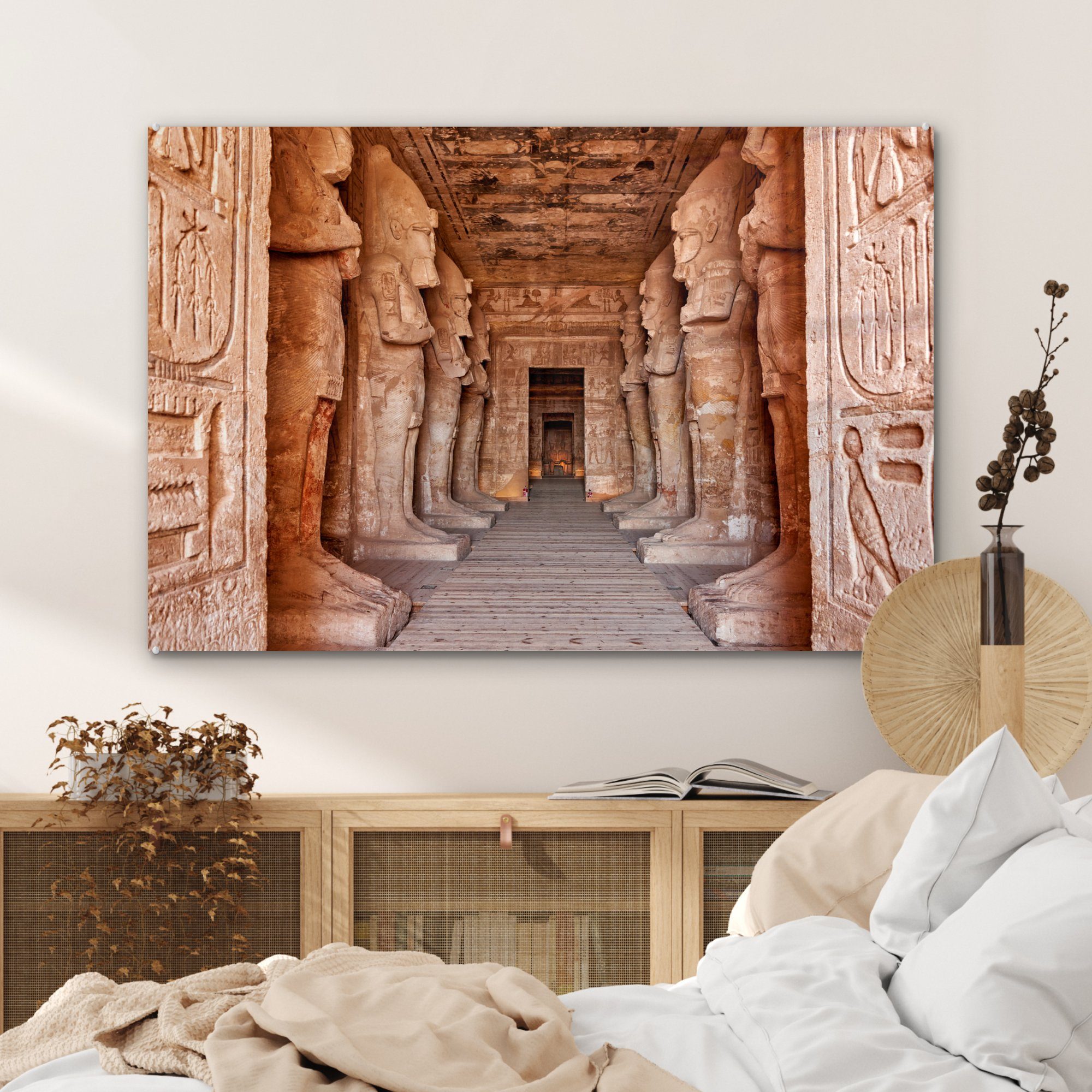 Acrylglasbild in von II. MuchoWow Acrylglasbilder des & (1 Wohnzimmer Ramses Das Innere in Ägypten, Simbel St), Schlafzimmer Abu Tempels
