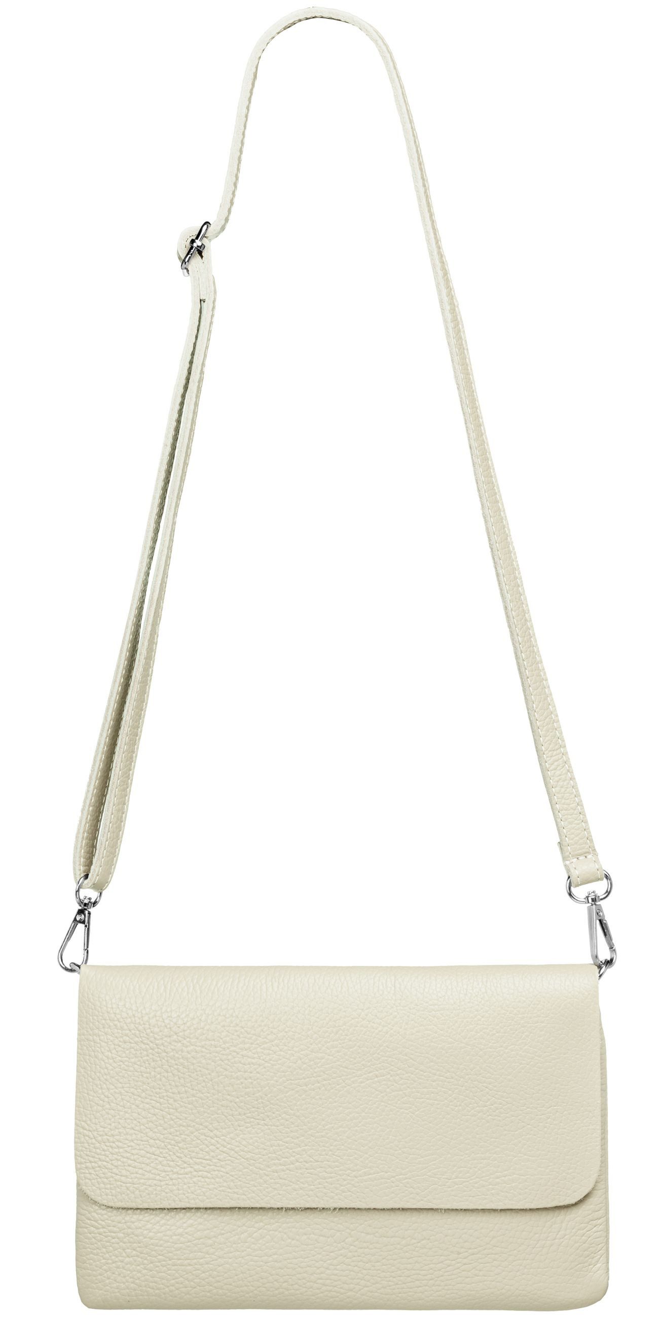 Caspar Clutch Abendtasche Damen Leder Handtasche - CLASSIC LINE - Modell No.835, leicht, elegant & unempfindlich - 100% Echtleder - Handmade in Italy