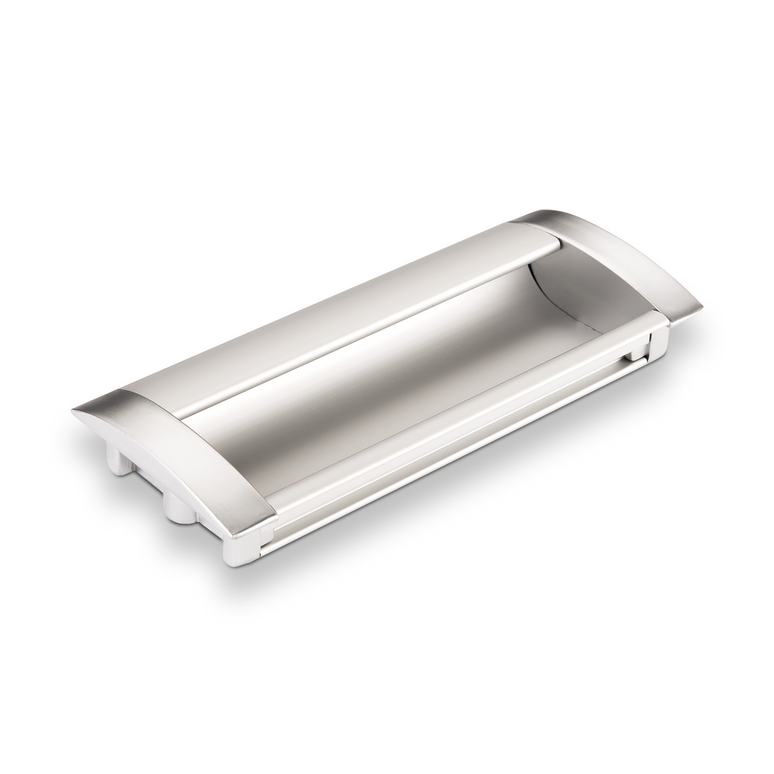 SO-TECH® Möbelgriff Einlassgriff Muschelgriff EL-03, Lochabstand 96 mm, chrom matt