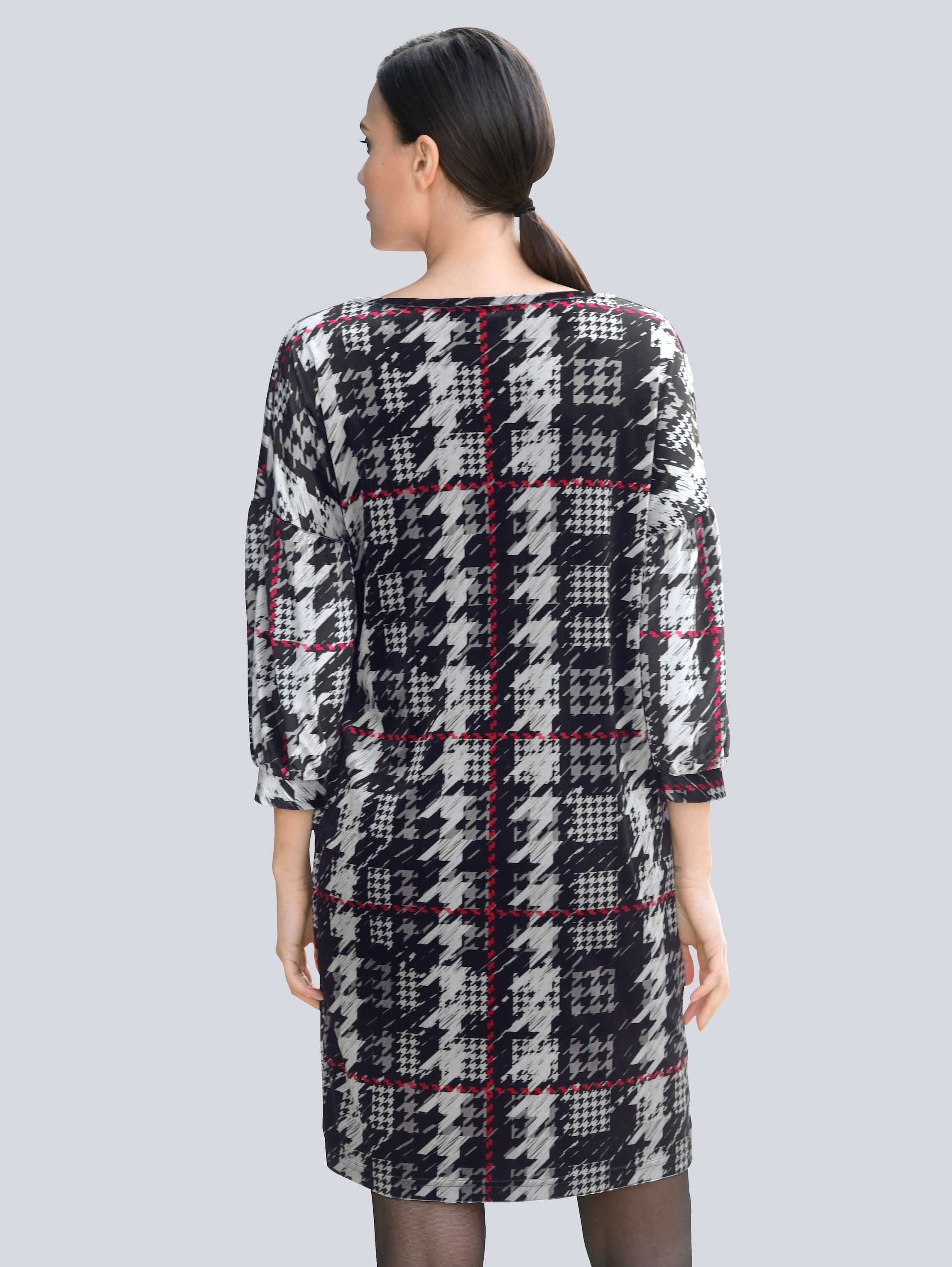 Alba Moda Jerseykleid Jerseykleid mit Hahnentrittdessin