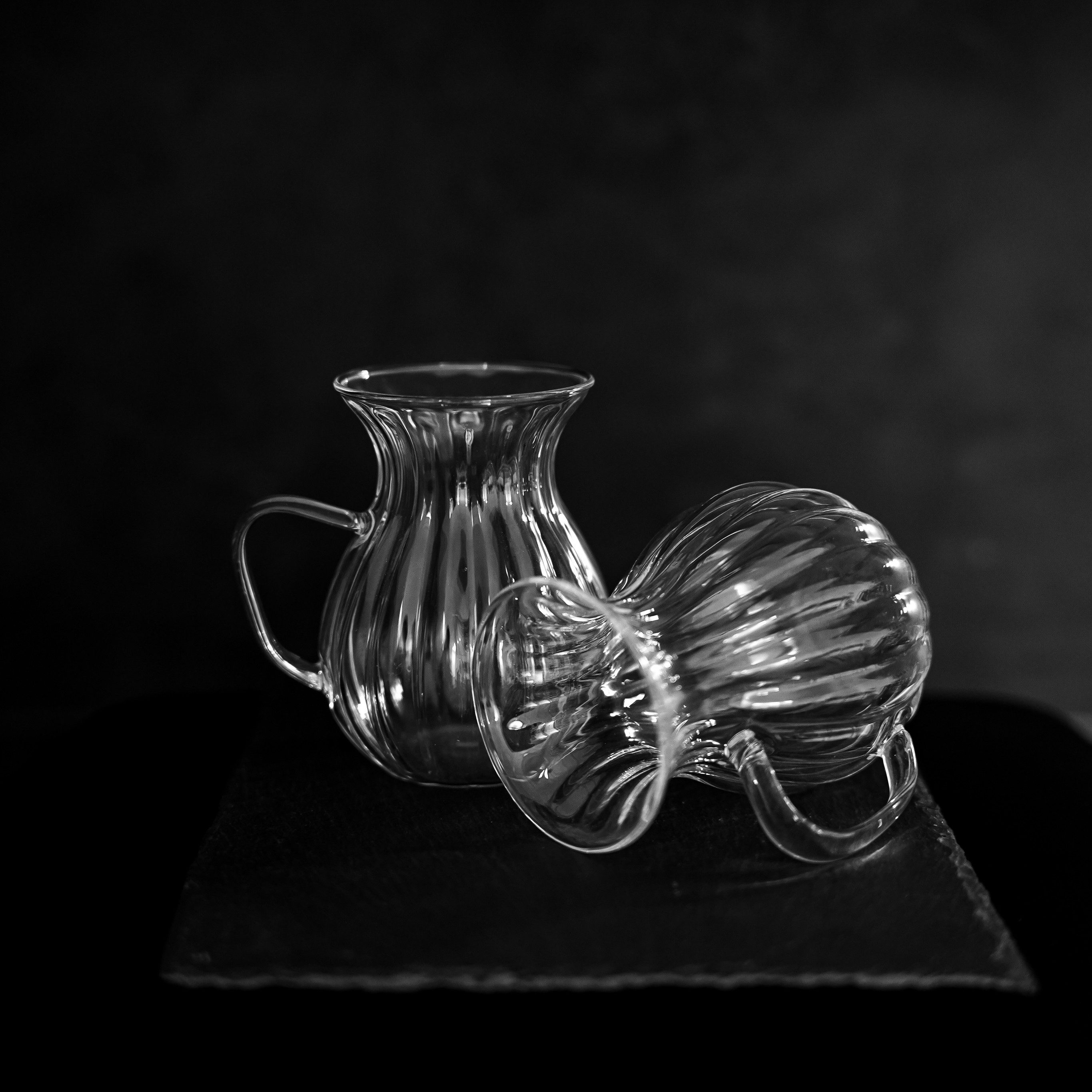 Almina Teeglas Luana La Manila Teeset mit Henkel - 6-teiliges Gläser-Set, 160 ml, 6-tlg., Glas