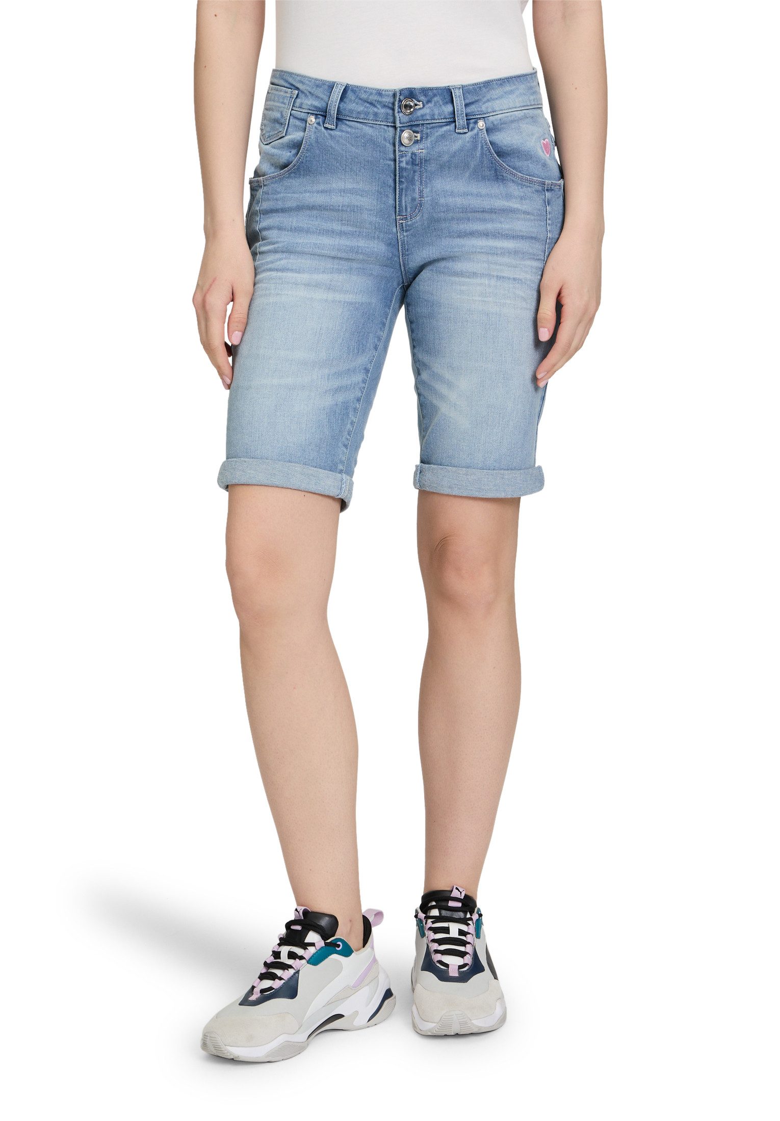 Cartoon Shorts Cartoon Jeans-Shorts mit Stickerei günstig online kaufen