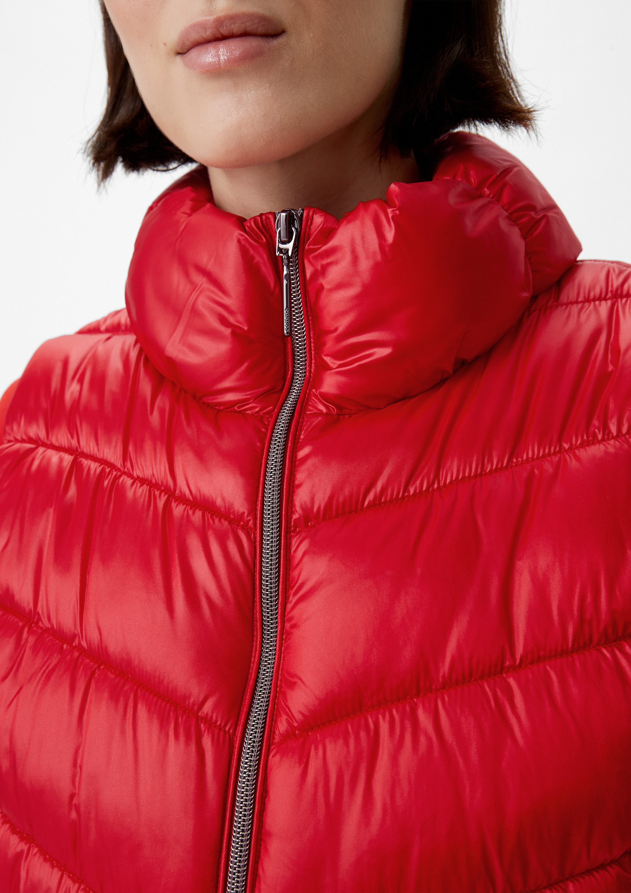 comma Outdoorjacke Outdoor-Weste Kurze Steppweste mit Stehkragen