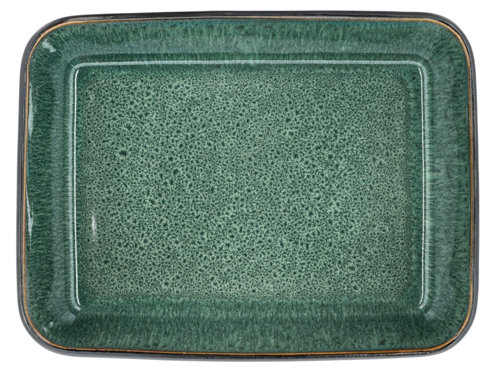 Bitz Auflaufform Auflaufform black/green 28 x 21cm, Steinzeug, Auflaufform 28 x 21 cm Schwarz/Grün