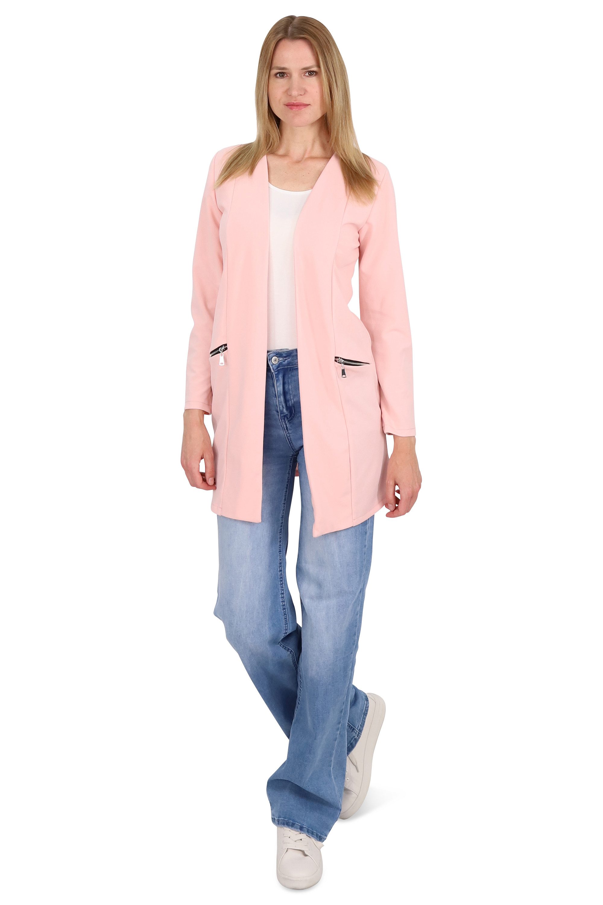 malito more than fashion Jackenblazer Long Blazer 6041 offener Long Blazer