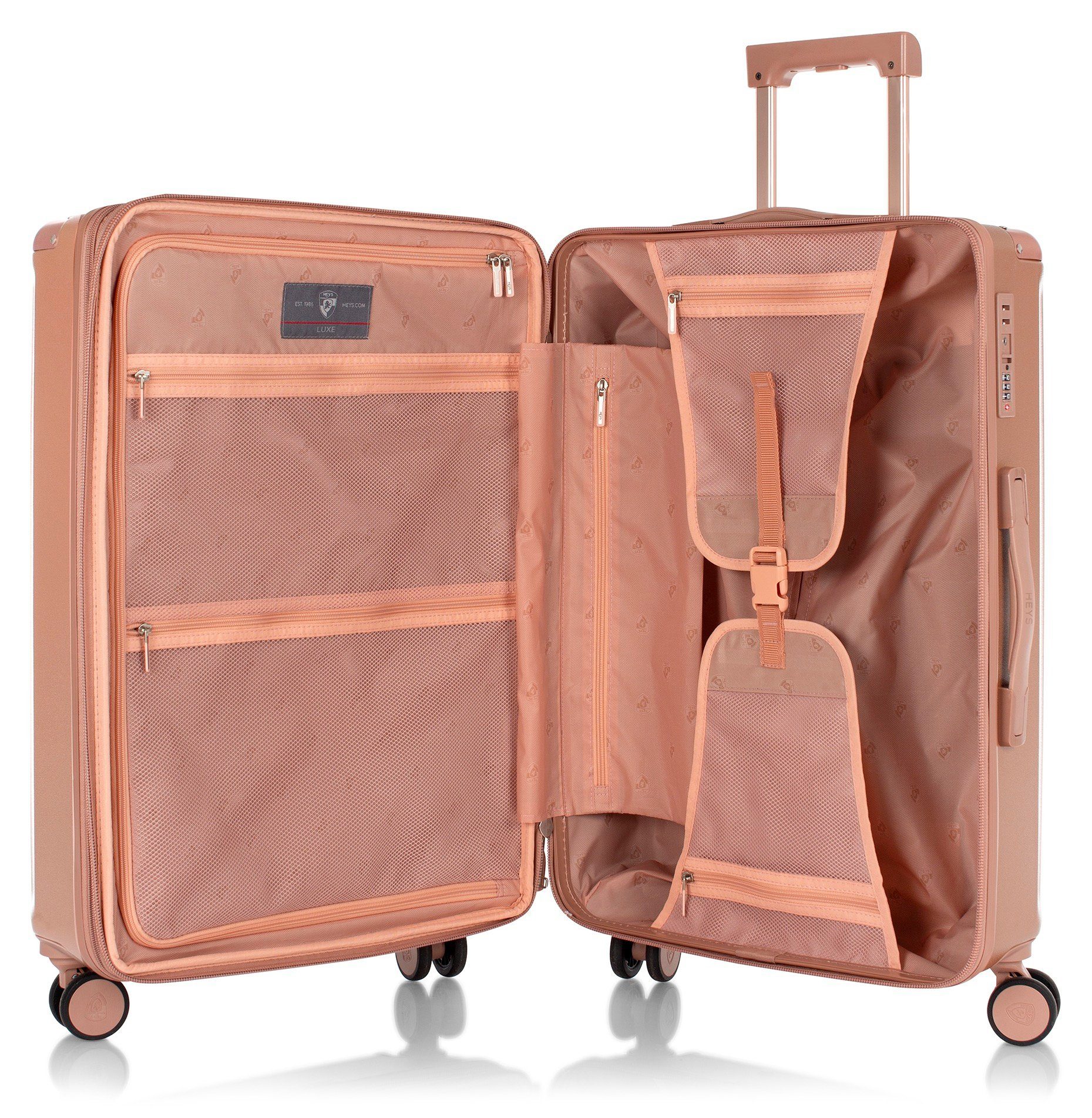 Heys Hartschalen-Trolley Luxe, in verschiedenen Farben und Größen, 4 Rollen, Heys Hartschalen-Koffer Volumenerweiterung