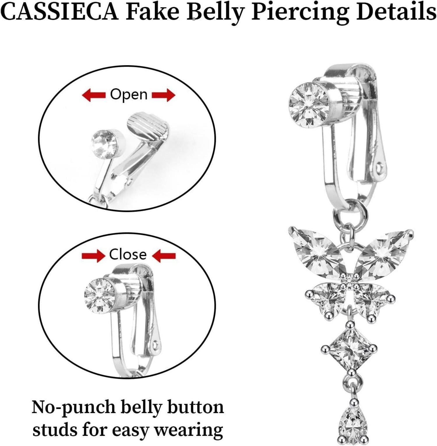 Moosono Bauchnabelpiercing Fake Bauchnabelpiercing Kristallkugel Clip günstig online kaufen