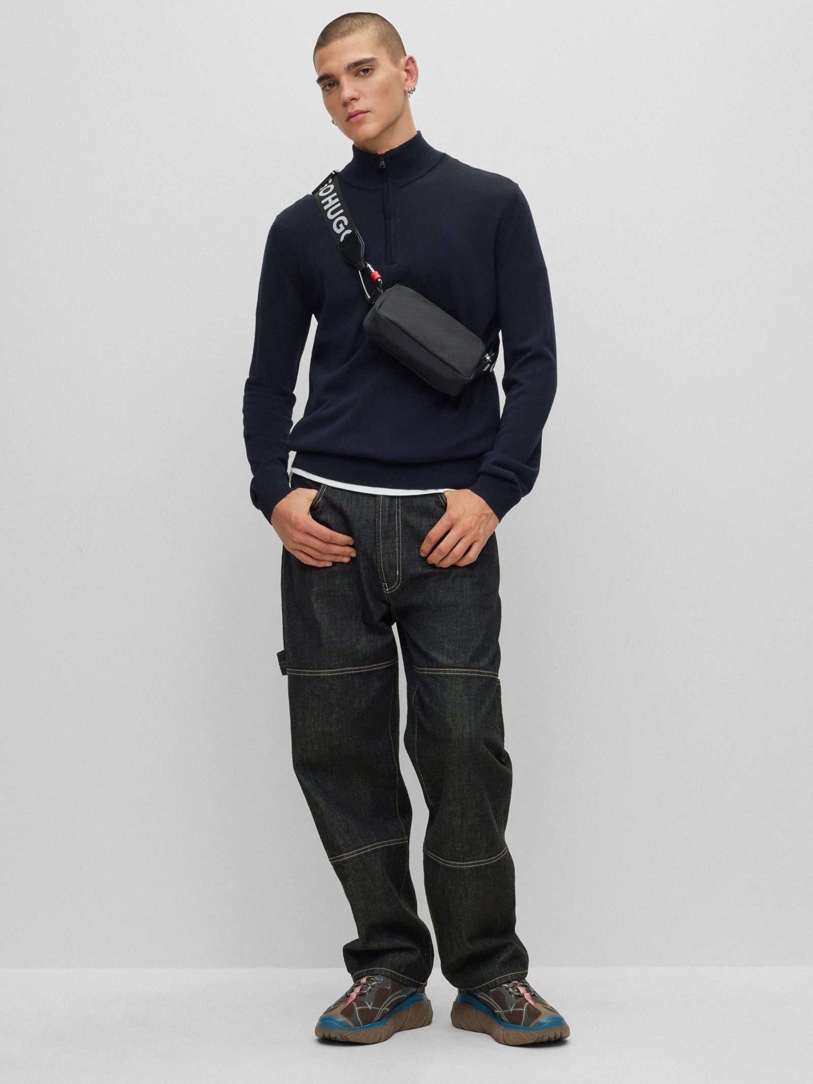 HUGO Strickpullover San Quirin-M (1-tlg)