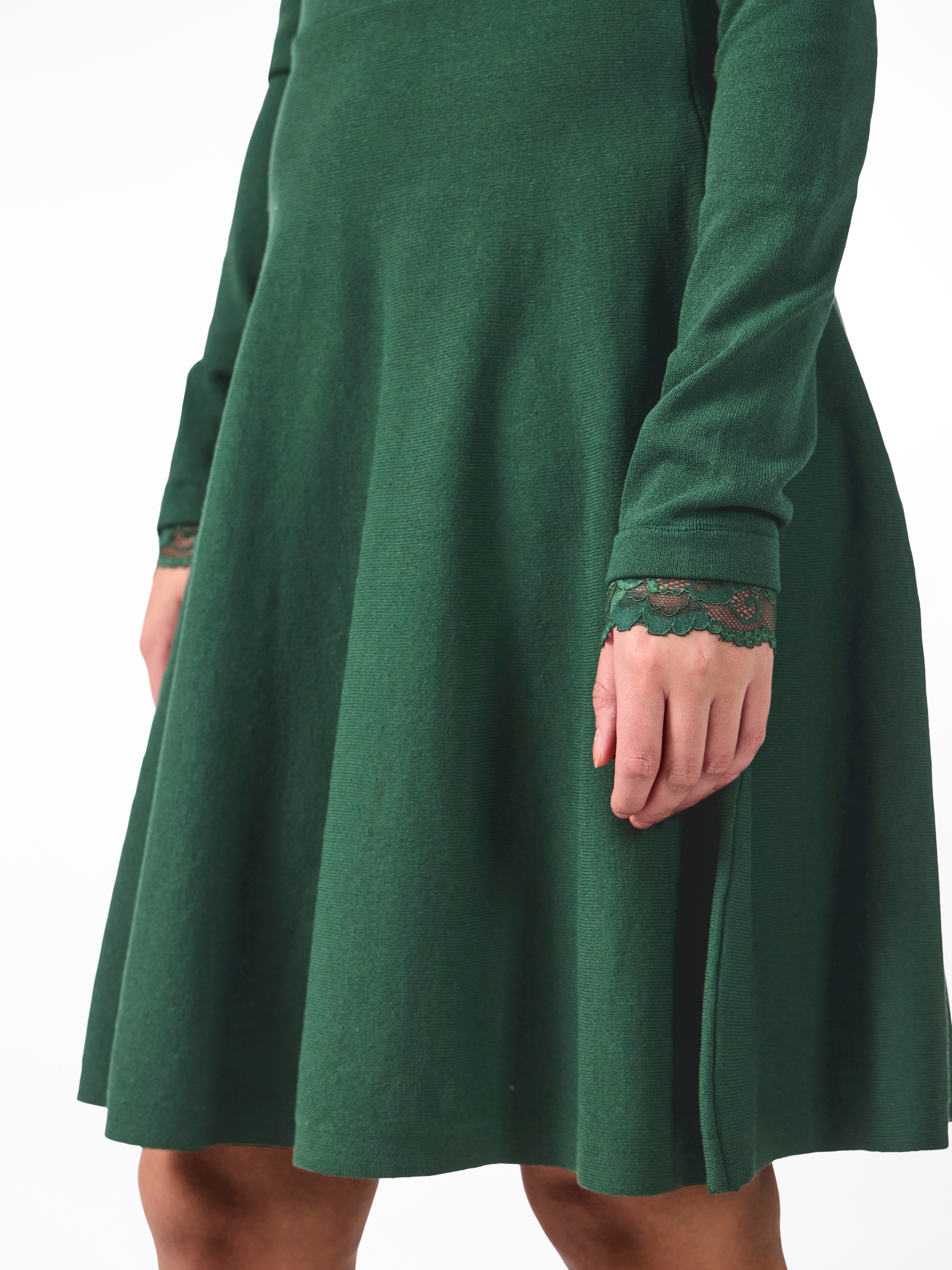 Y.A.S Strickkleid YASBECCO mit Spitze am Ärmelsaum günstig online kaufen