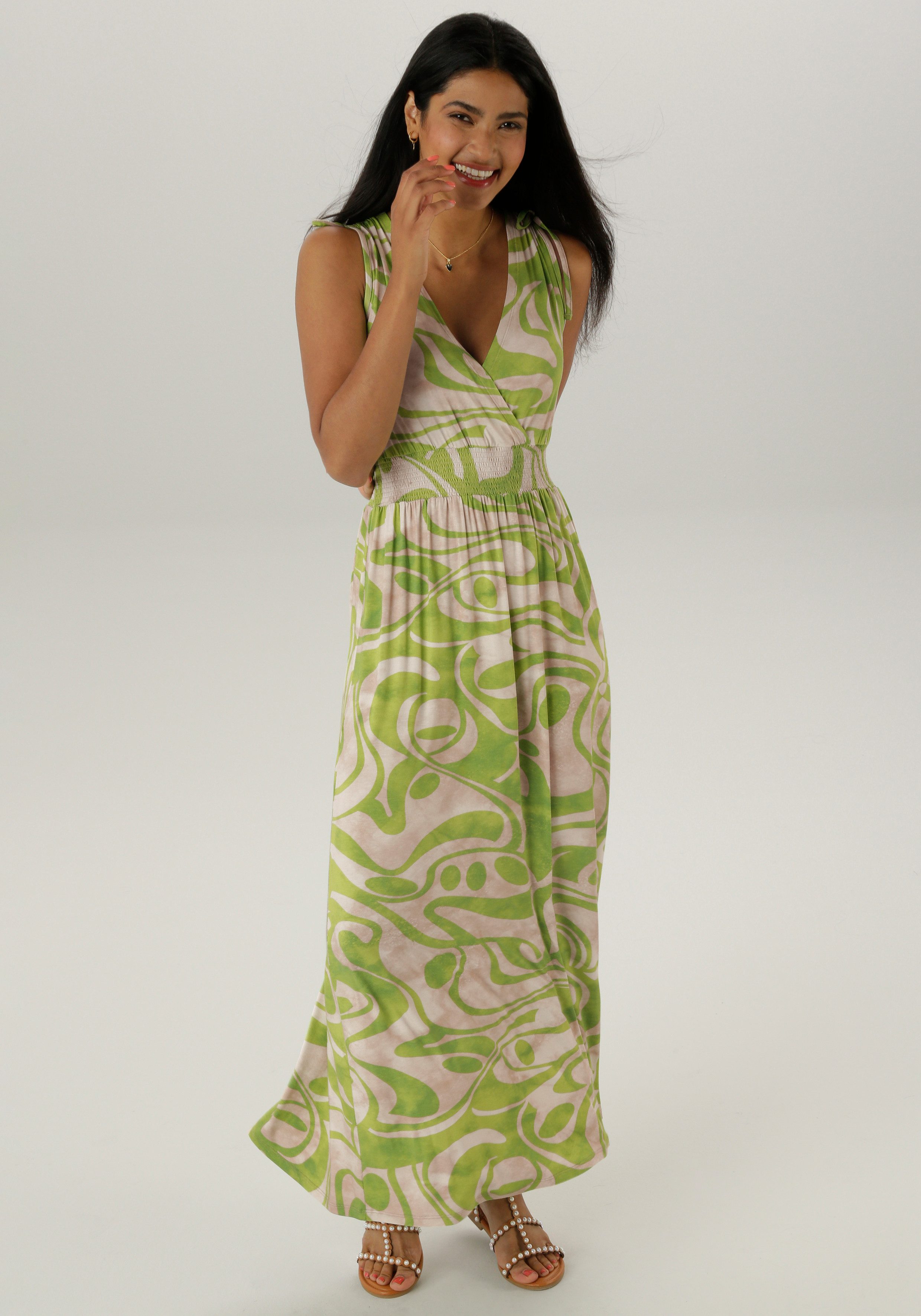Aniston SELECTED Sommerkleid mit breiten Trägern günstig online kaufen