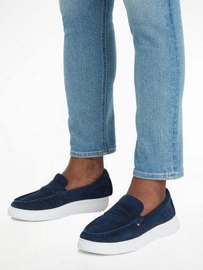 Tommy Hilfiger HILFIGER SUEDE HYBRID LOAFER Slipper Loafer, Slip-On Sneaker, Freizeitschuh mit schönem Zierriegel