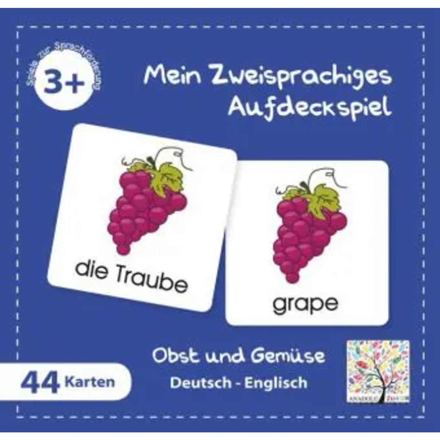 Schulbuchverlag Anadolu Spiel Mein Zweisprachiges Aufdeckspiel, Obst und Gemüse, Englisch...