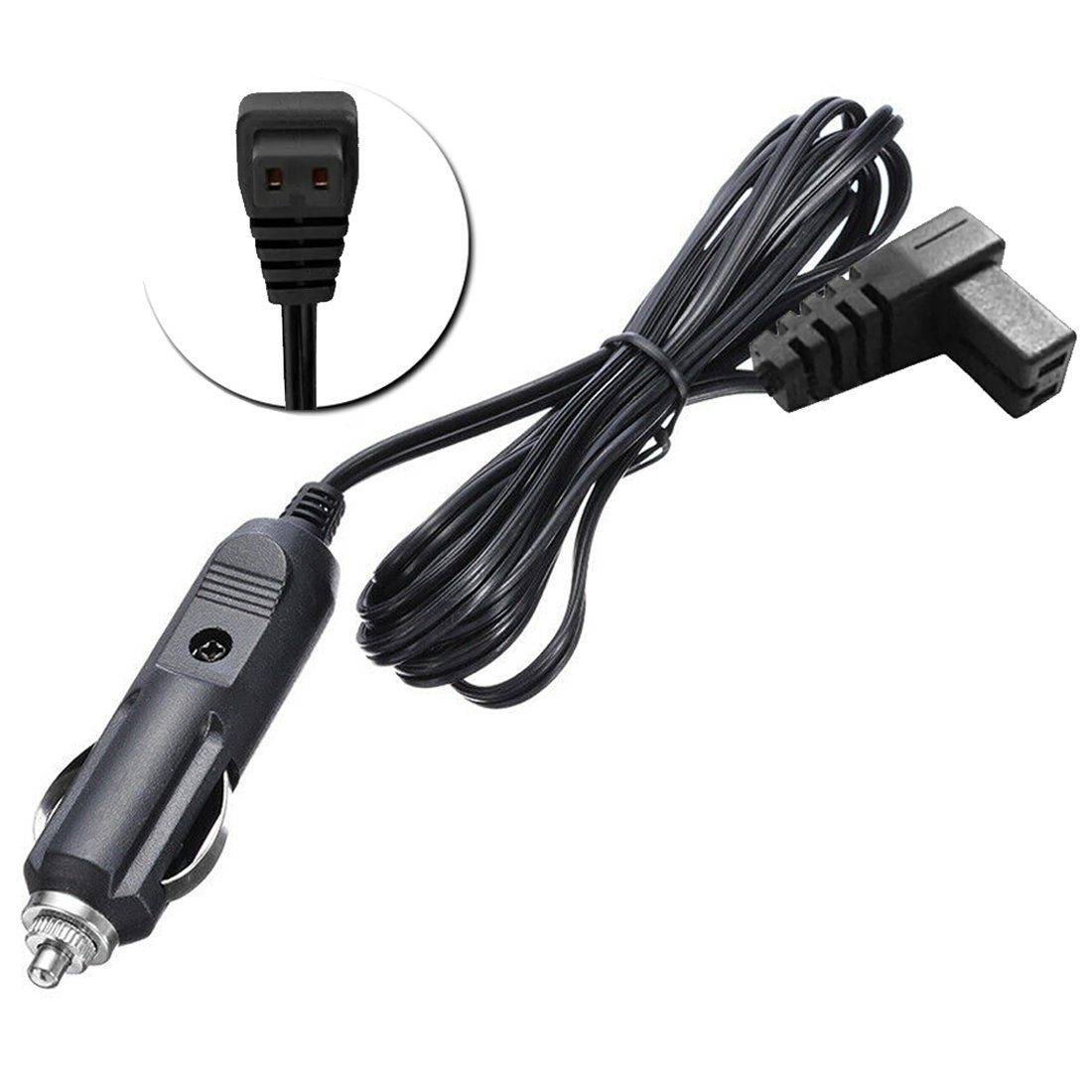 Bolwins H05C Auto Kühlschrank Kabel 12V/24V DC 2 Pin auf Zigarettenanzünder 2m Elektro-Kabel, Zigarettenanzünderstecker, DC 12V/24V kompatibel, 2-poliger DC-Stecker (200 cm), Robuster Zigarettenanzünderstecker, sichere Stromübertragung