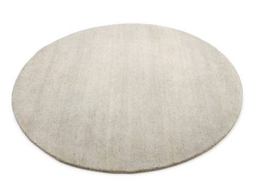 Teppich ESEMPIO UNI MELANGE, OCI DIE TEPPICHMARKE, rund, Höhe: 18 mm, reine Wolle, handgeknüpft, hochwertig verarbeitet, natürlich warm