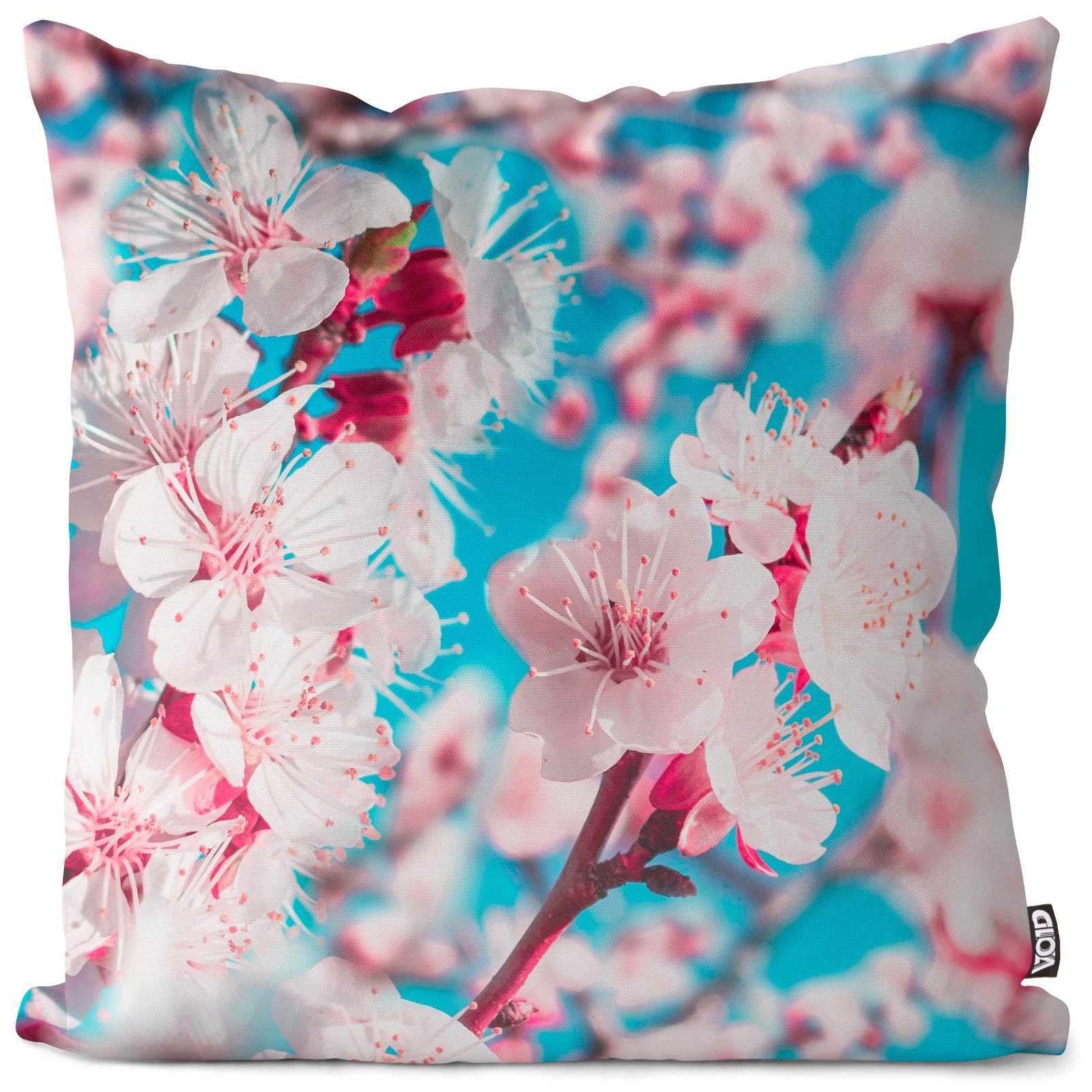 Kissenbezug, VOID (1 Stück), Sofa-Kissen Aprikosenblüten Kissenbezug Kirschblüten Blüten Blumen Aprikosen Himmel Sommer