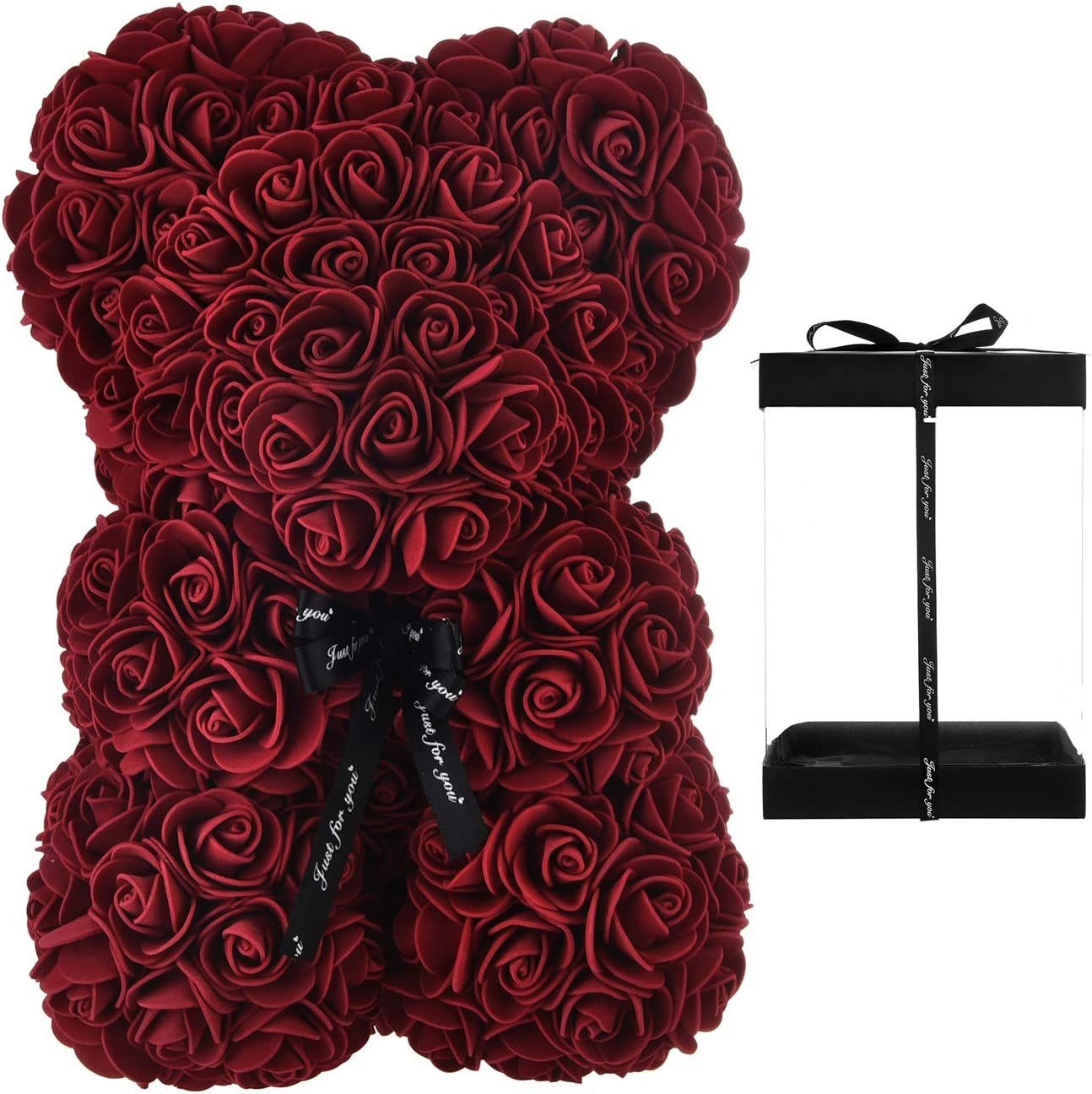 Kunstblume »Rosenbär - Rose Flower Bär Handgemachter Teddybär, Beste  künstliche Dekoration Geschenke für Muttertag, Valentinstag, Braut,  Hochzeiten (30cm)«, Mmgoqqt
