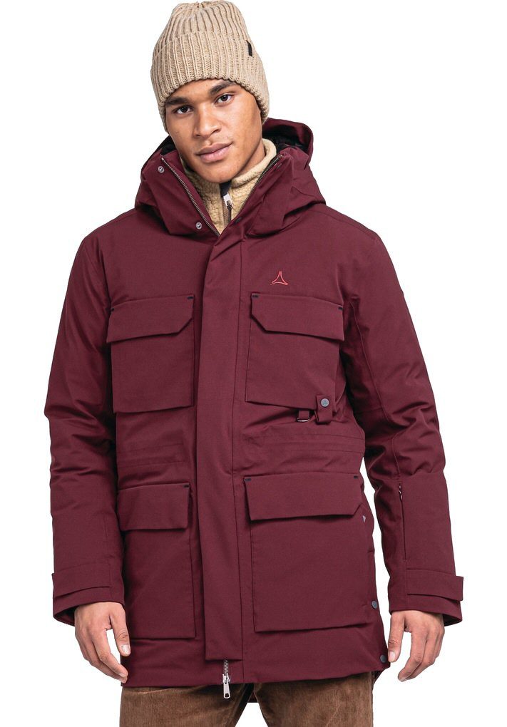 Schöffel Parka Winter-Daunenparka Ridgeland (wind- und wasserdicht, leicht) weinrot