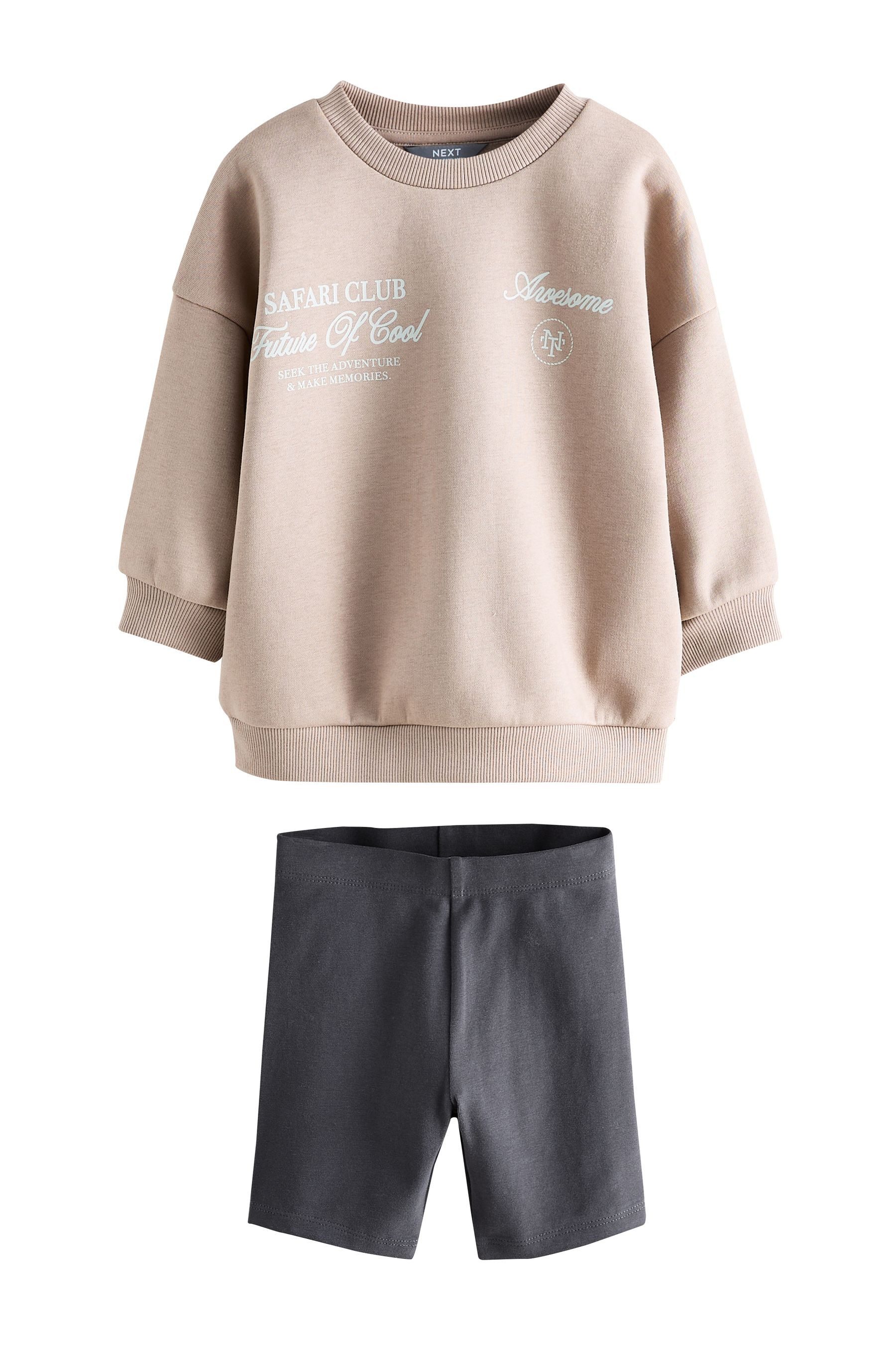 Top & Leggings Rundhals-Sweatshirt und Leggings im Set