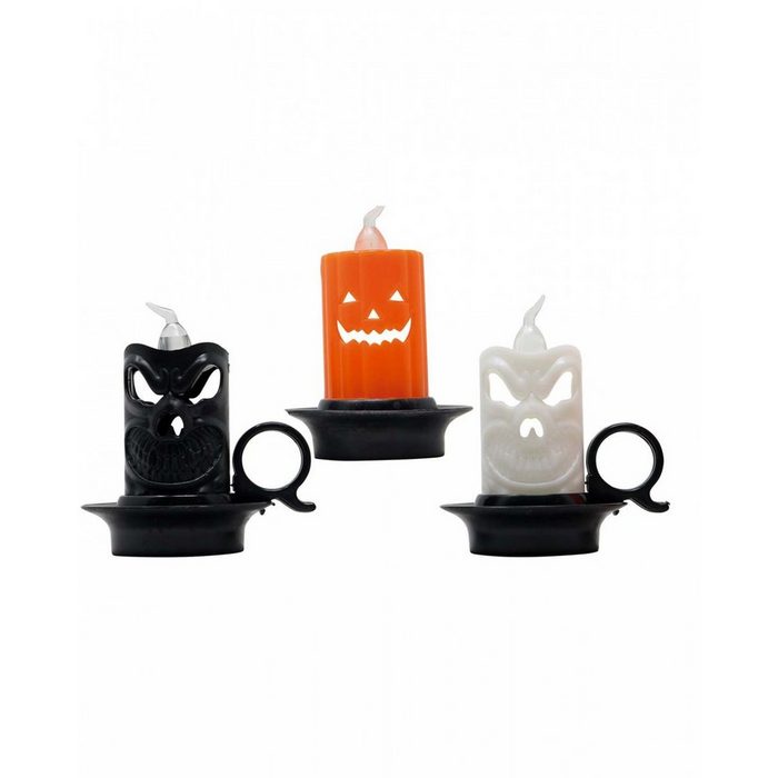 Horror-Shop Dekofigur Halloween Mini Latern mit buntem Flackerlicht 7cm