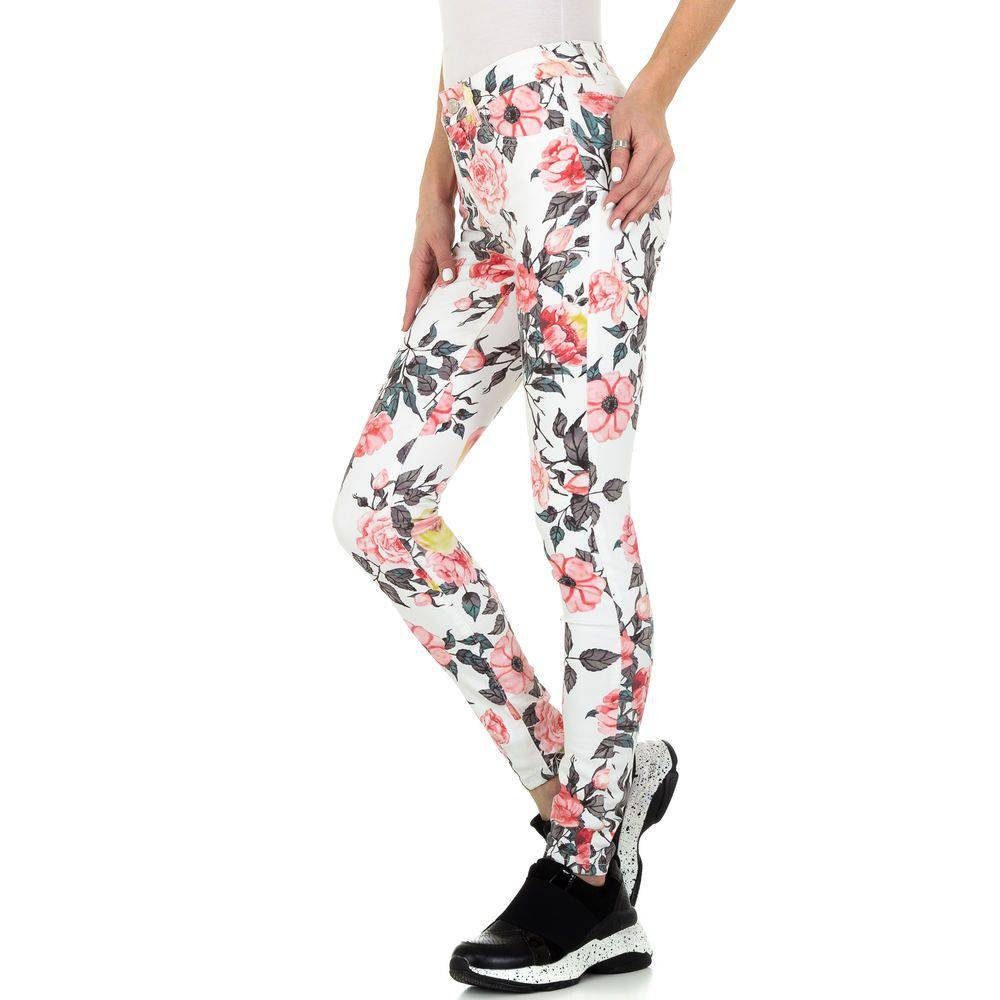 Ital-Design Skinny-fit-Jeans Damen Freizeit Print Stretch Skinny Jeans in Weiß