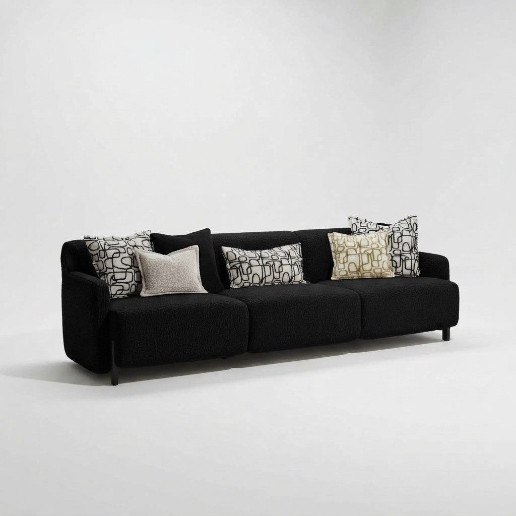JVmoebel 4-Sitzer Beiges Sofa aus Textil mit Holzrahmen und elegantem Design, 1 Teile, Made in Europe
