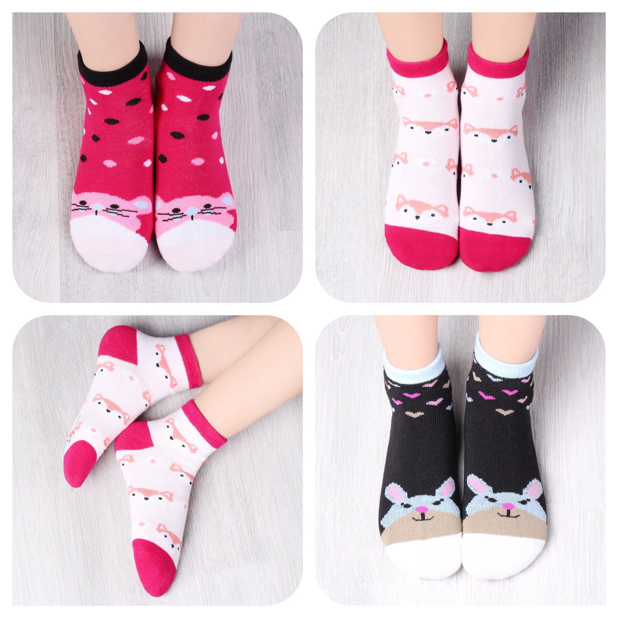 L&K-II Mädchen Baumwolle 2118-2810 10/12-Paar) aus (Beutel, Kurzsocken Socken