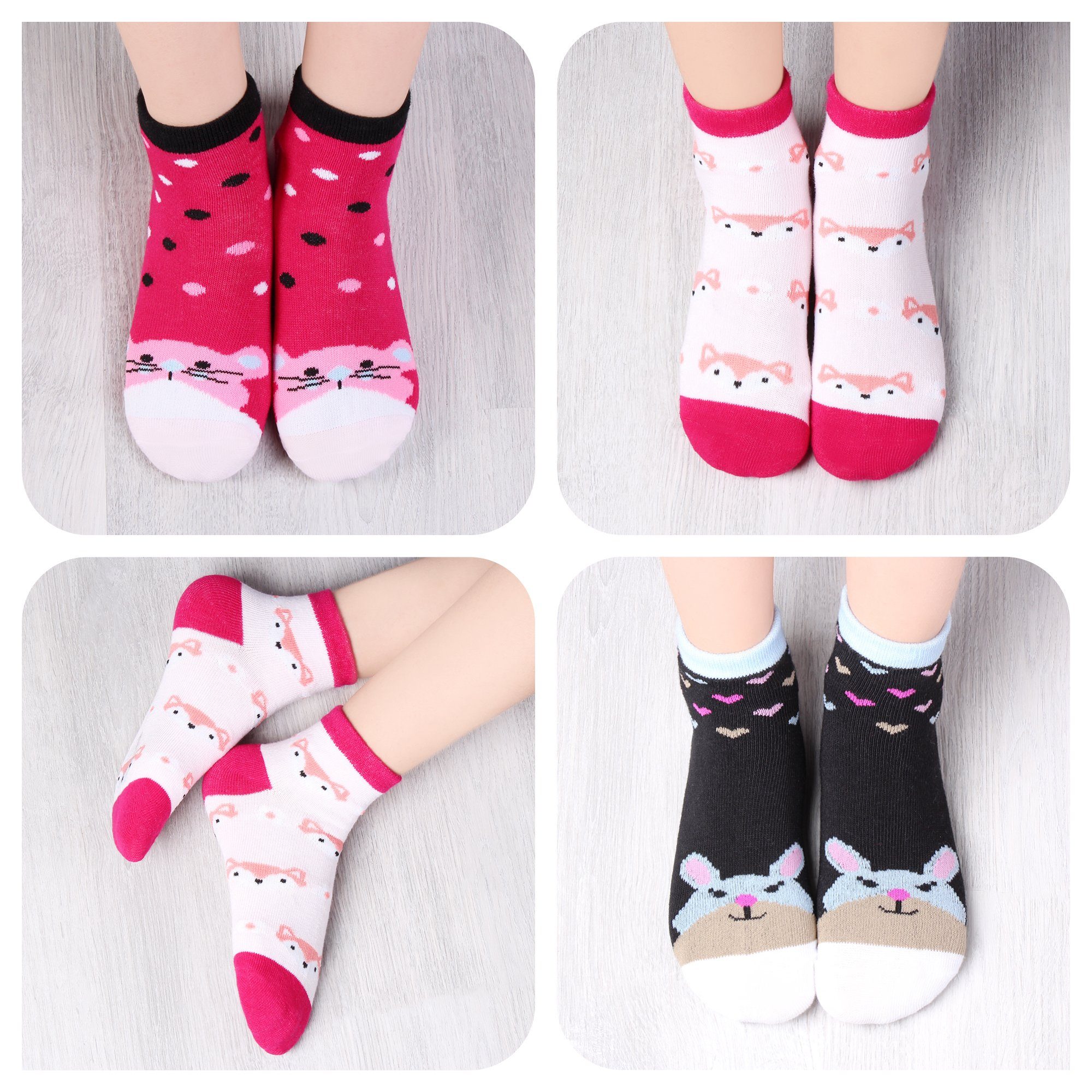 L&K-II Kurzsocken 2118-2810 (Beutel, 10/12-Paar) Socken Mädchen aus Baumwolle – Bild 4 von 5
