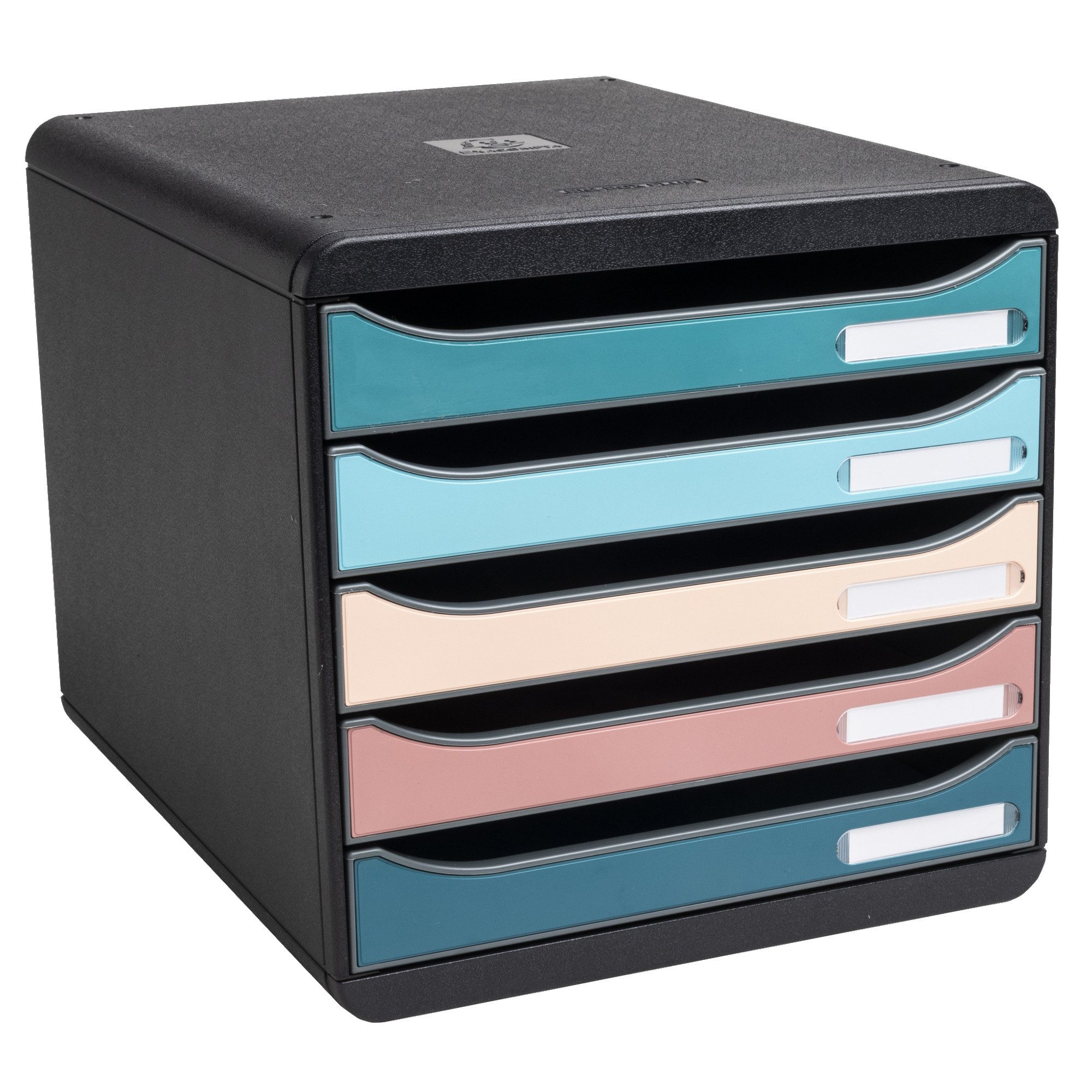 EXACOMPTA Organizer Schubladenbox SKANDI 309606D 5 Schübe 347x278x271m farbig