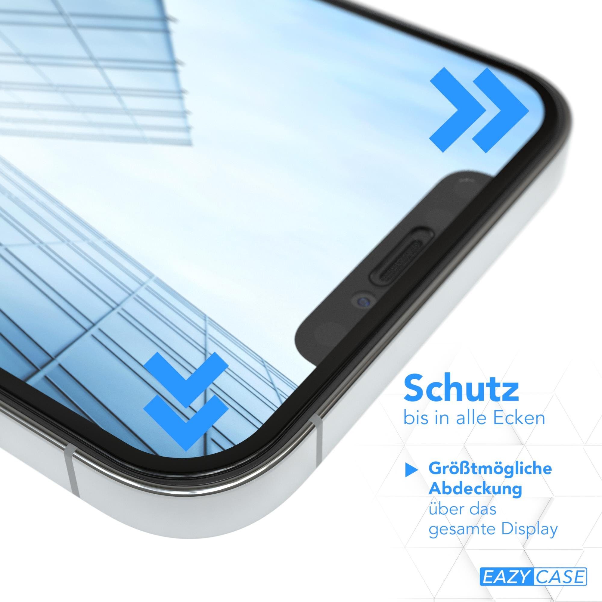 EAZY CASE Schutzfolie 2x Schutzglas für Apple iPhone 12 Pro Max, Bildschirmschutz Display Glasfolie 6,7 Zoll Panzerglas Glas 9H Folie