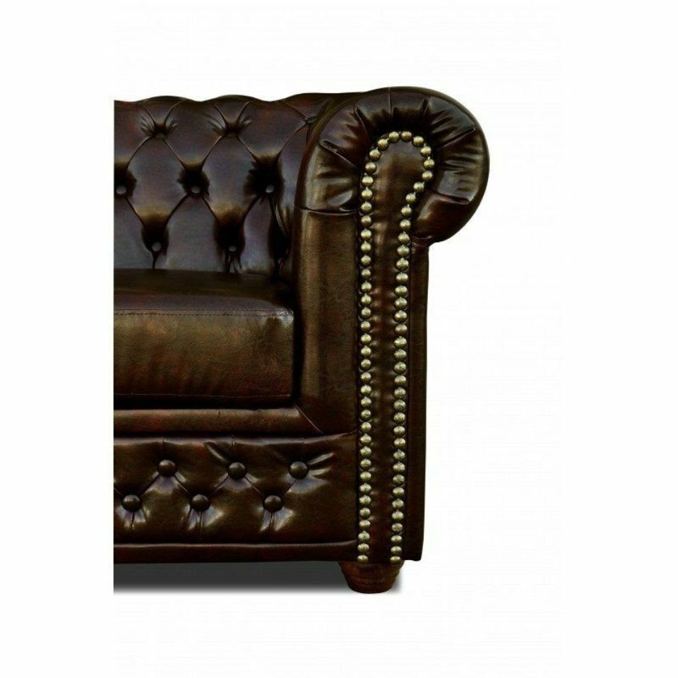 Luxus Made Klassisches Europe Sofa JVmoebel Sofa in Brauner 2-Sitzer Design Couch Chesterfield Neu,
