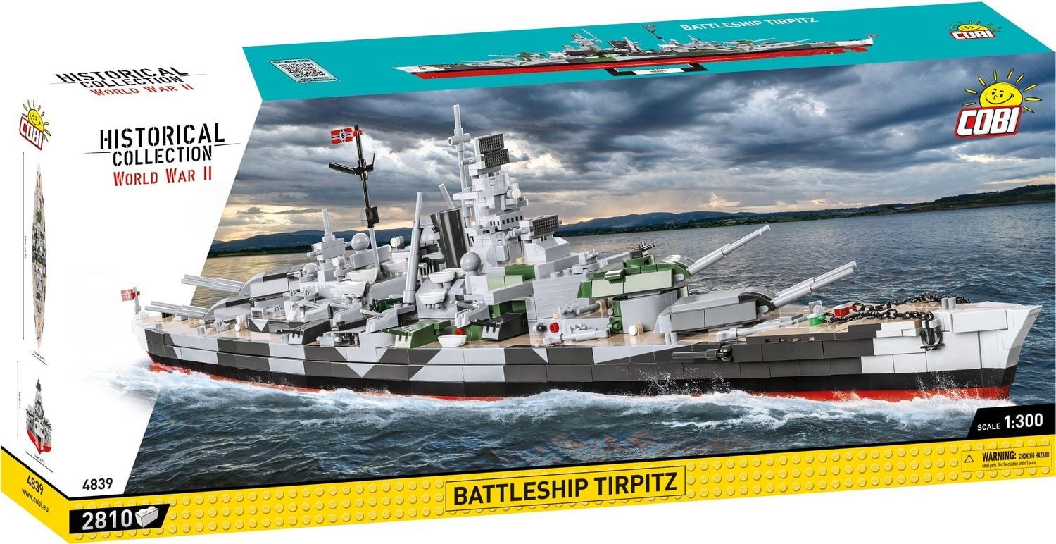 COBI COBI Historical Collection 4839 - Battleship Tirpitz, Schlachtschiff W Konstruktions-Spielset