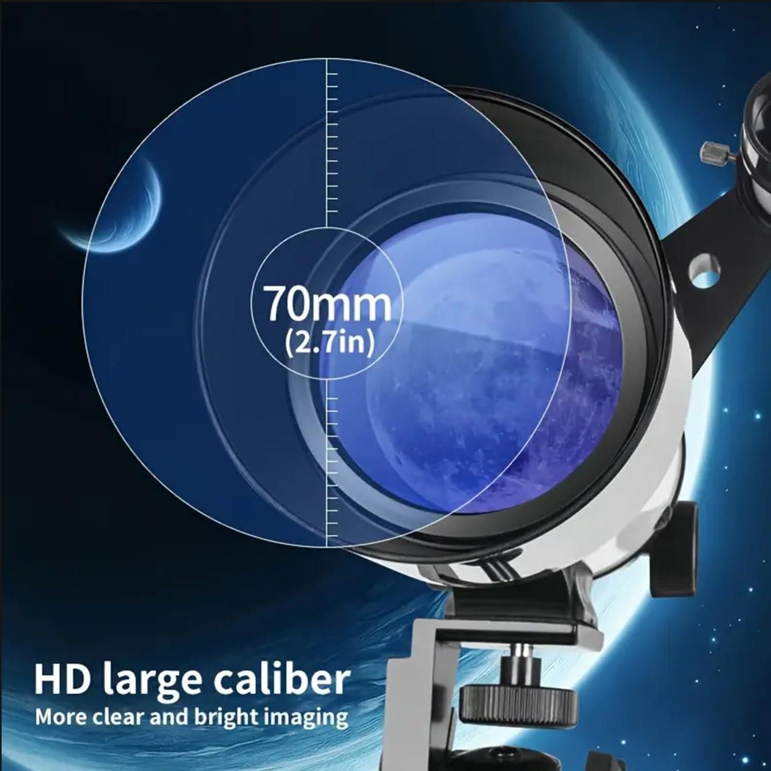 LuxusKollektion Achromatischer Refraktor Teleskop Astronomie Profi 70/400mm Anfänger 5x24 Sucherfernrohr Stativ