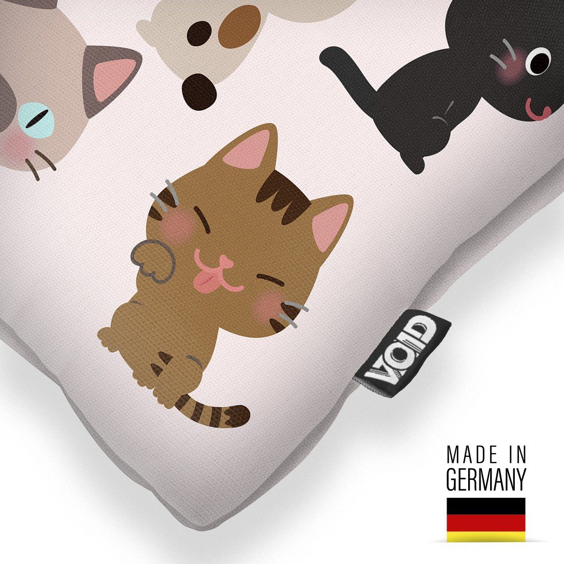 Kissenbezug, VOID (1 Scottish Stück), Sofa-Kissen Haustier Kartäuser g Kissenbezug Katzenkinder Tier Kätzchen Katze Maus