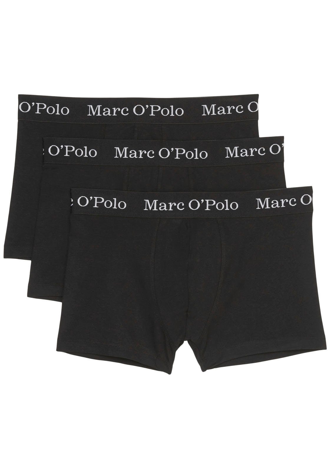 Marc O'Polo Boxershorts Elements (Packung, 3-St) Elastischer Logobund schwarz