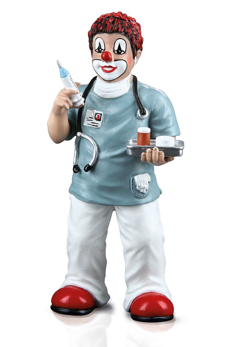 GILDE Comicfigur Clownfigur Helden des Alltags Arzt - Humorvolle Dekoration (1 St)