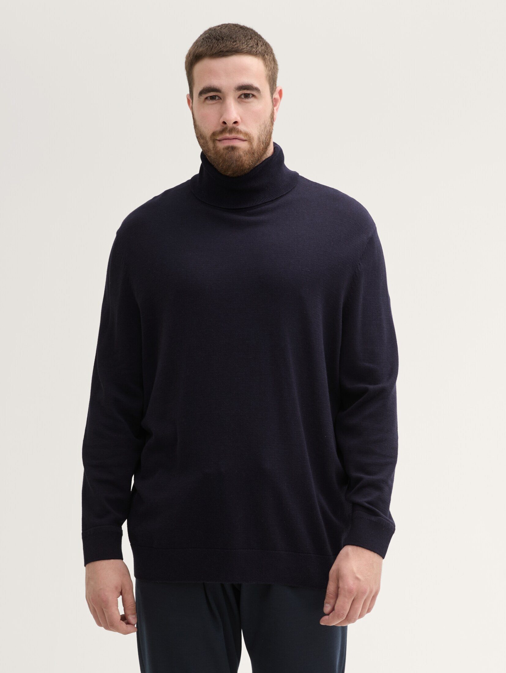 Strickpullover Plus Size - Basic Rollkragenpullover