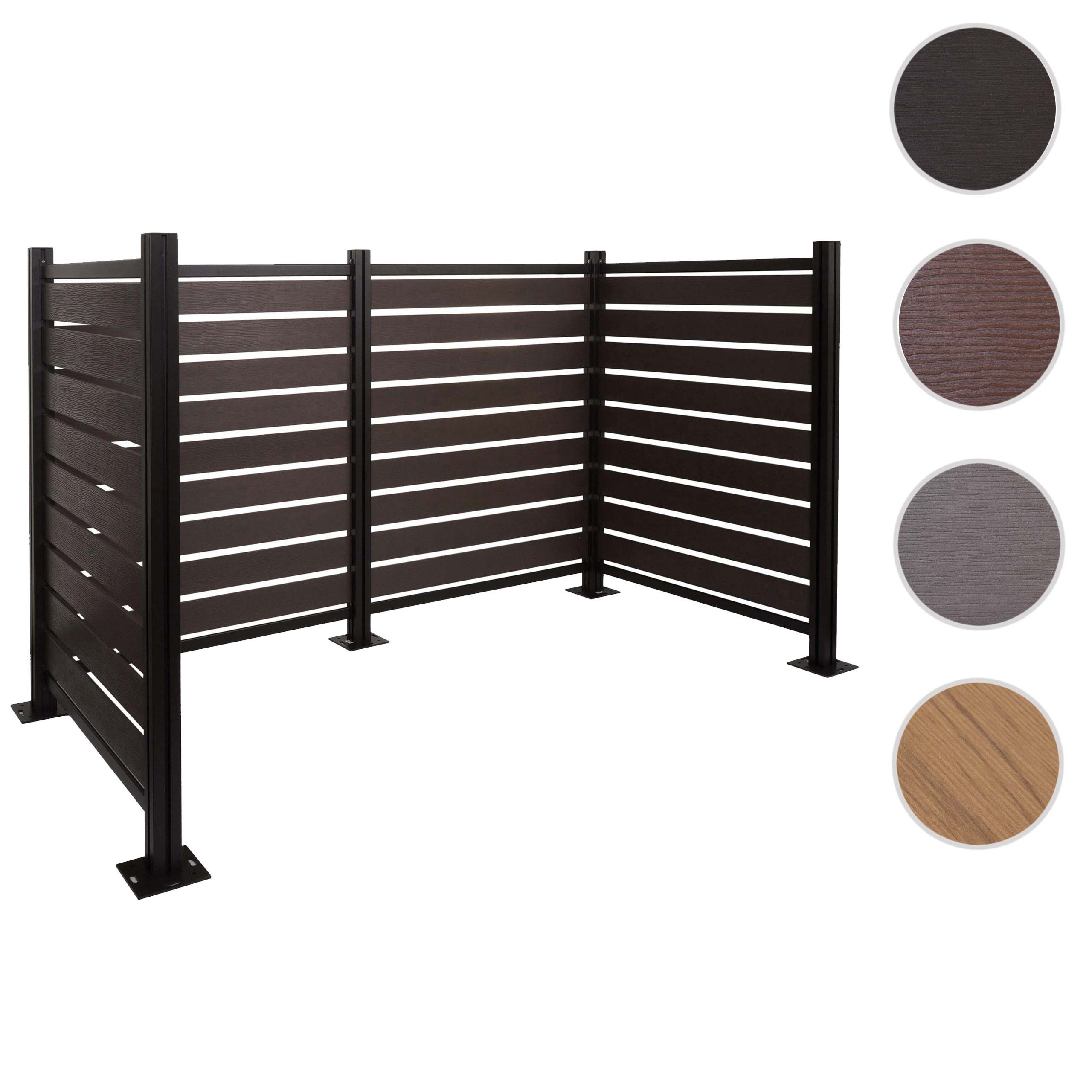 MCW Mülltonnenbox MCW-K57-3 (4 St), Beliebig erweiterbar, Einfache Montage (Stecksystem)