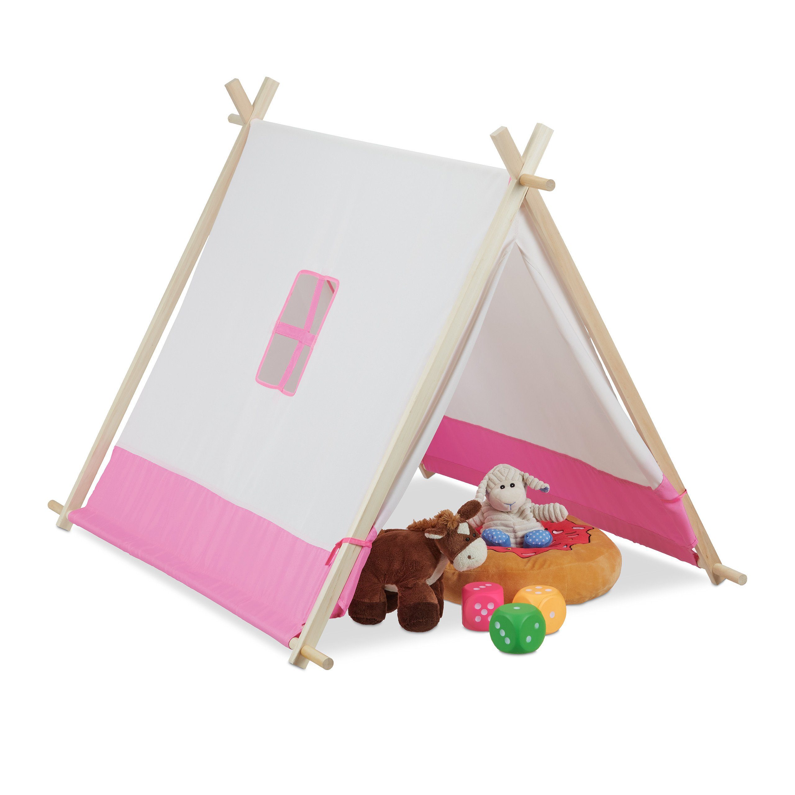 relaxdays Tipi-Zelt Tipi Zelt für Kinder