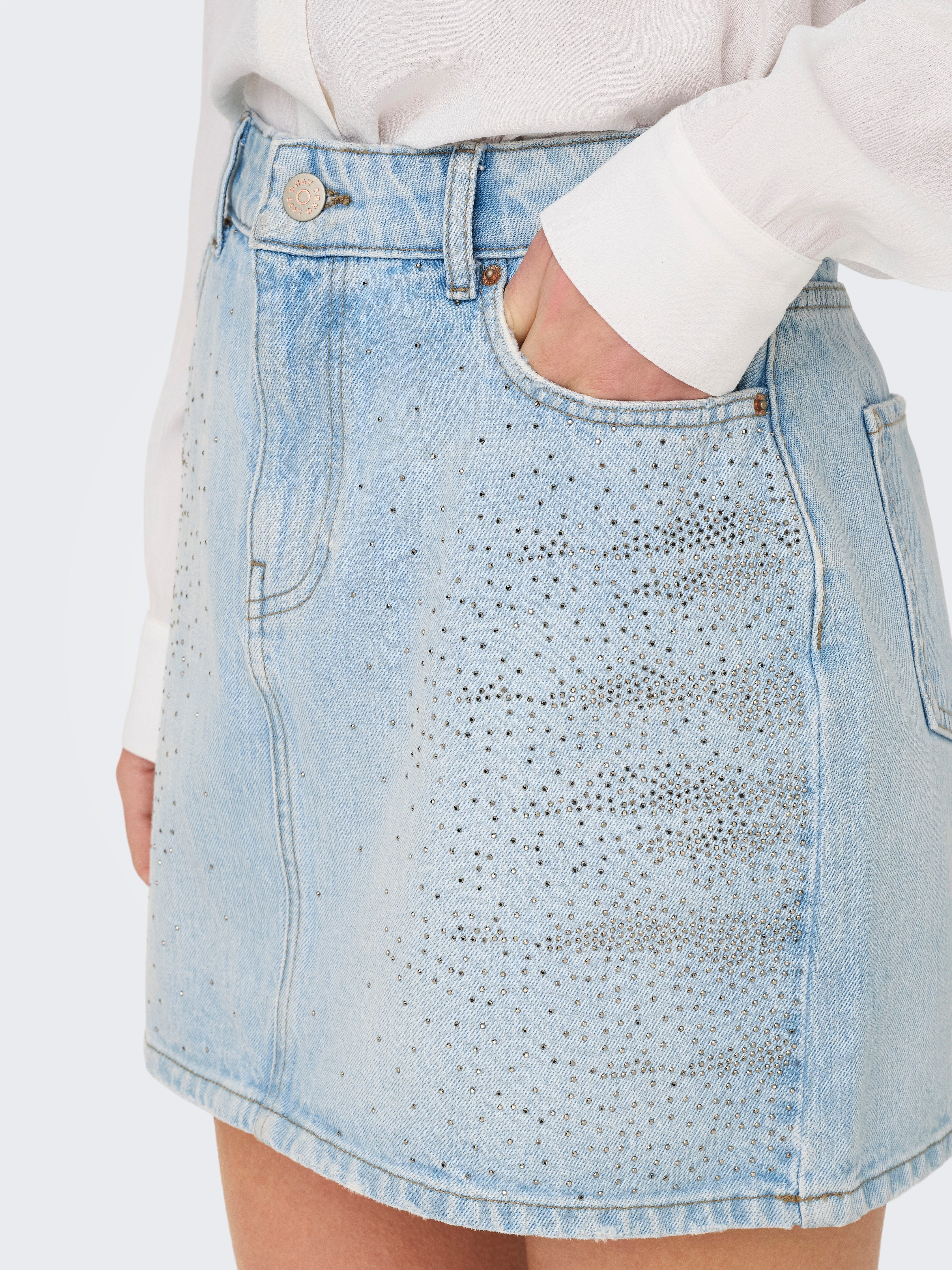 ONLY Jeansrock ONLSTELLA RHINESTONE SHORT SKIRT günstig online kaufen