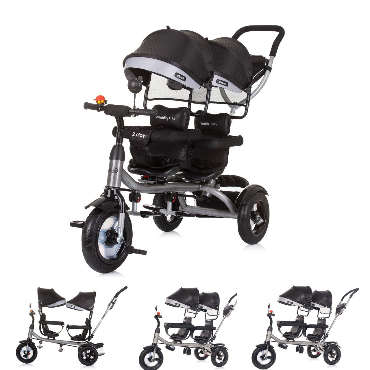 Chipolino Dreirad Geschwisterdreirad Tricycle 2Play, zwei günstig online kaufen